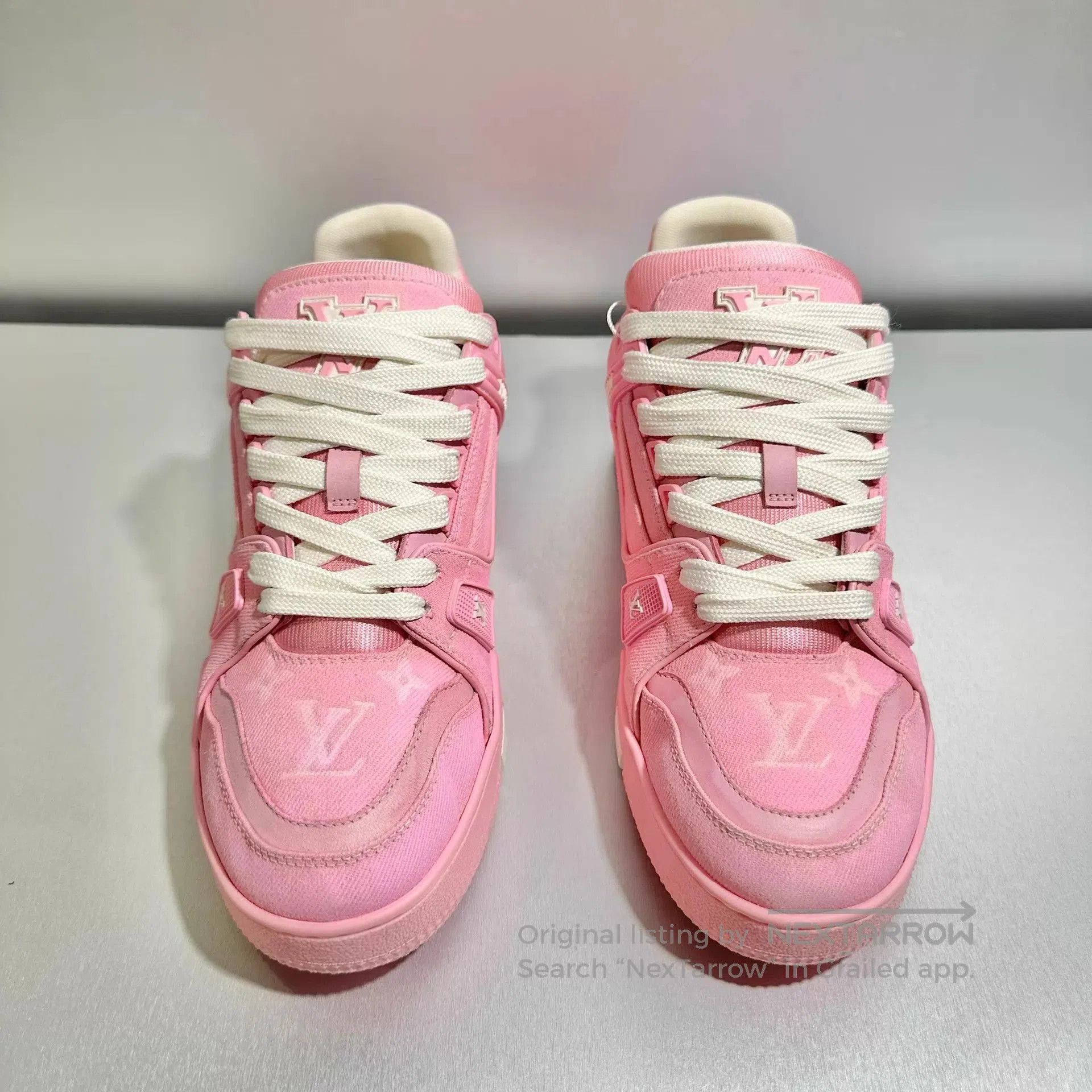 Louis Vuitton Pink Low-Top Sneakers Size 7. Size US 7 / EU 40 - 2 Thumbnail