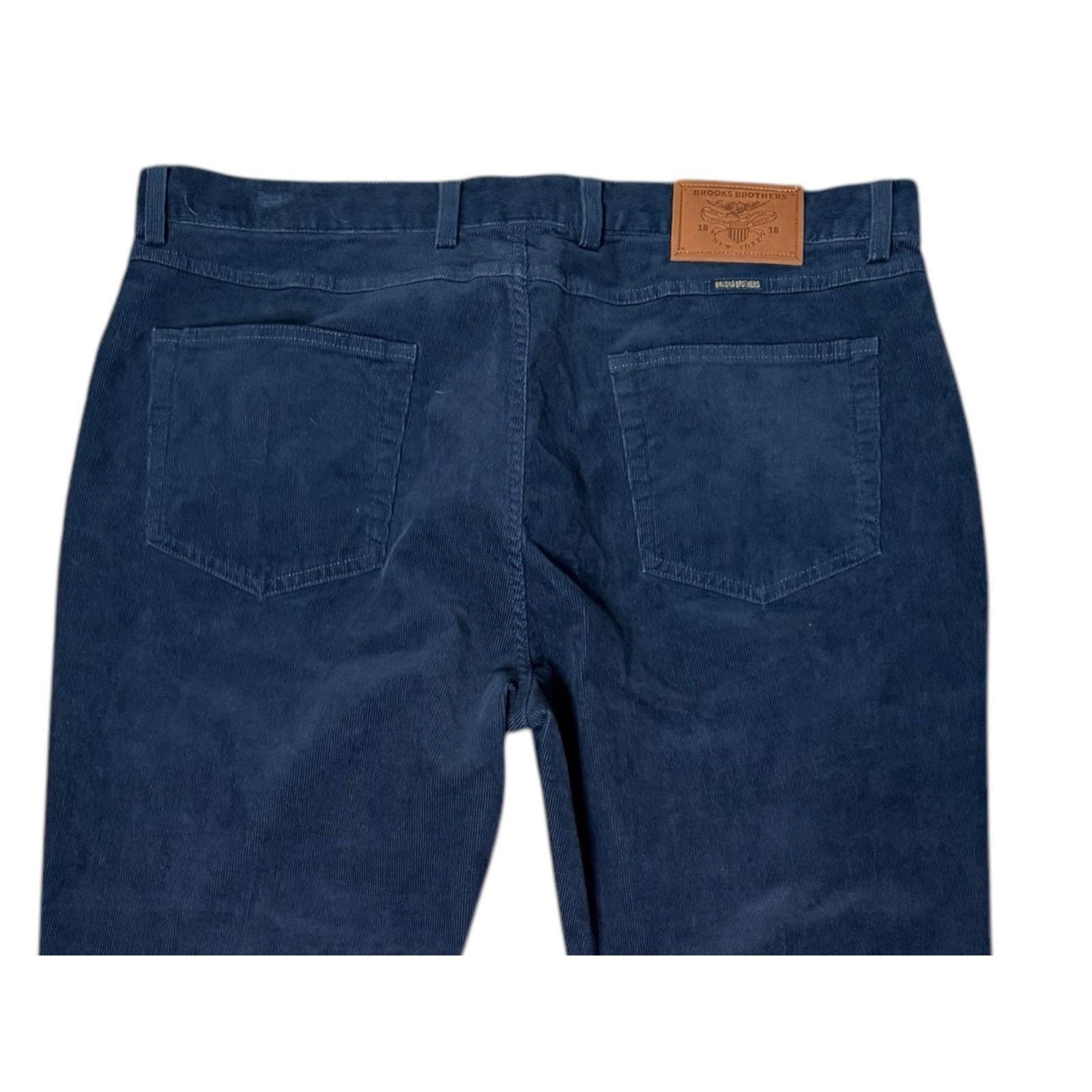 Brooks Brothers BROOKS BROTHERS Corduroy Pants Navy Blue Flat Front Cotton Size US 38 / EU 54 - 5 Thumbnail