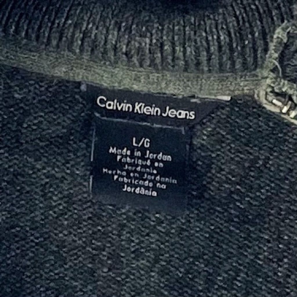 Calvin Klein CALVIN KLEIN JEANS Men 2010's Olive Green Sweater Flawless L Size US L / EU 52-54 / 3 - 5 Thumbnail