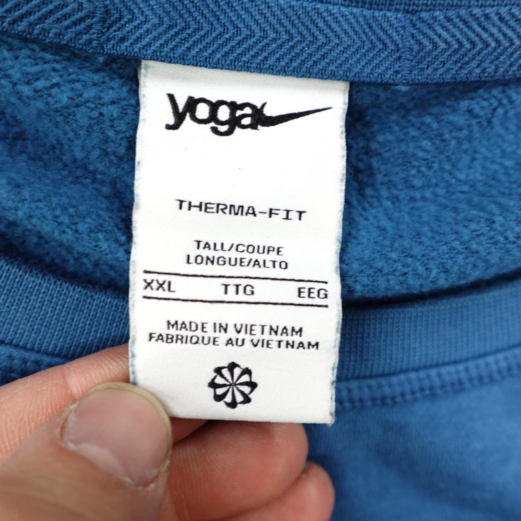 Nike Nike Sweatshirt Mens 2XL Tall Blue Therma-FIT Crewneck Pullover Fleece Cotton Blend Yoga Outdoors Sports Thermo-Fit Logo Crew Neck Big & Tall Men Size US XXL / EU 58 / 5 - 7 Thumbnail