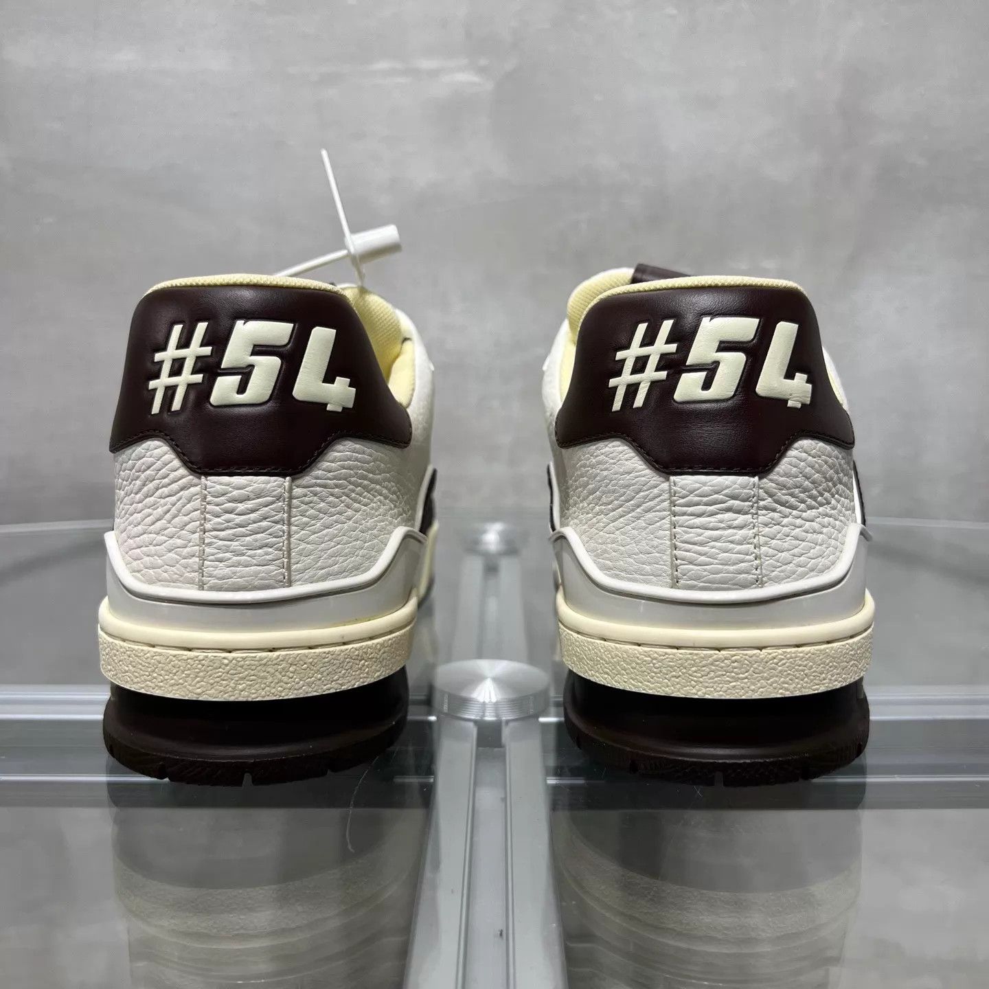 Louis Vuitton LV Trainer White & Brown UK6.5/40.5 YH26121 Size US 7.5 / EU 40-41 - 6 Thumbnail