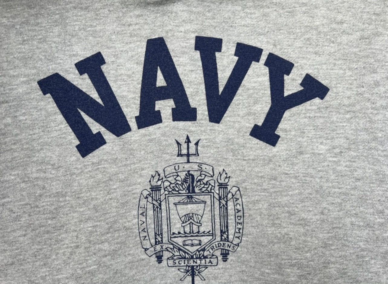 Vintage Navy Spellout Hoodie Usa Navy Logo Baggy Hoodie Size L / US 10 / IT 46 - 5 Thumbnail