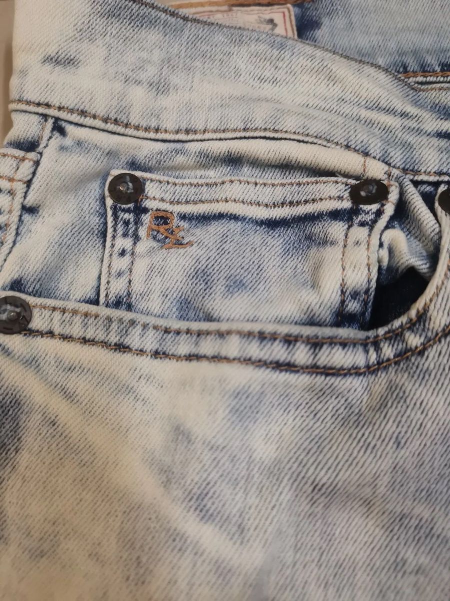 RRL Ralph Lauren Polo Ralph Lauren Tompkins Skinny Jeans Acid Wash Size US 29 - 13 Thumbnail