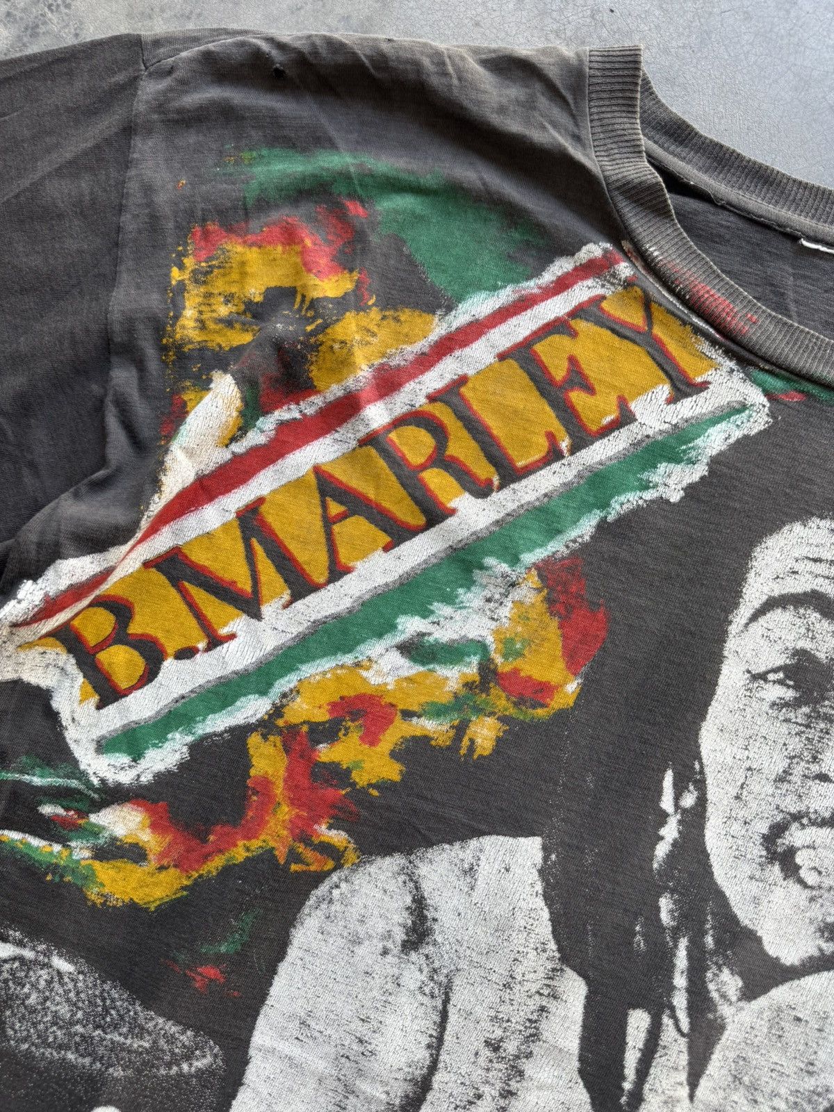 Bob Marley RARE 🔥 Vintage 90’s Distressed Bob Marley Tuff Gong Rap tees Size US XL / EU 56 / 4 - 8 Thumbnail