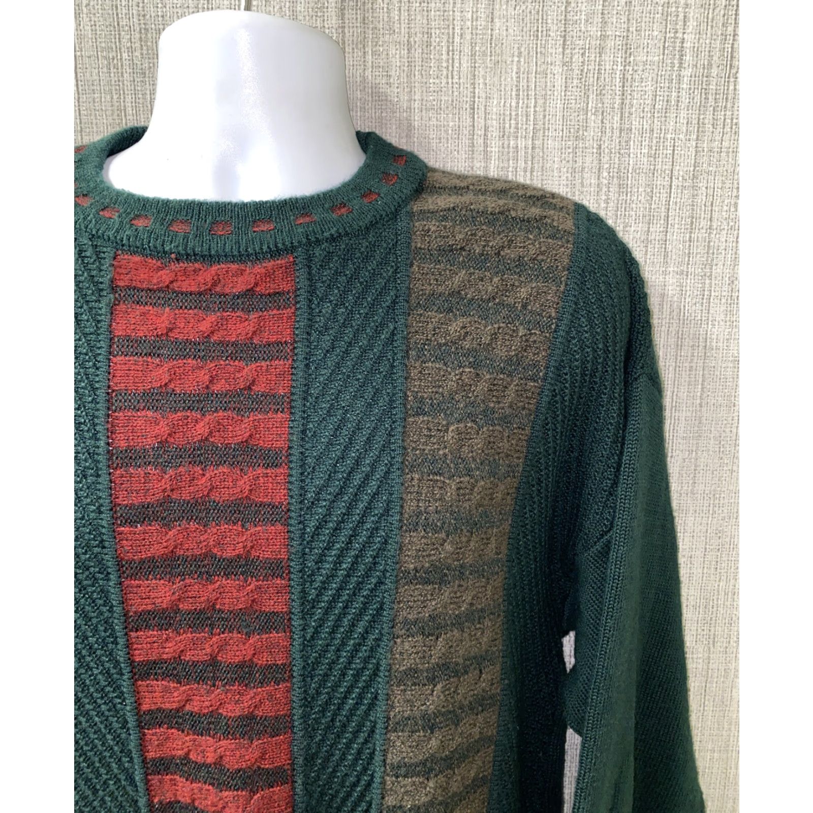 Vintage Kellerman Sweater Green Ireland Wool/Acrylic Crewneck XL Men Regular Size XL Mens Size US XL / EU 56 / 4 - 2 Thumbnail