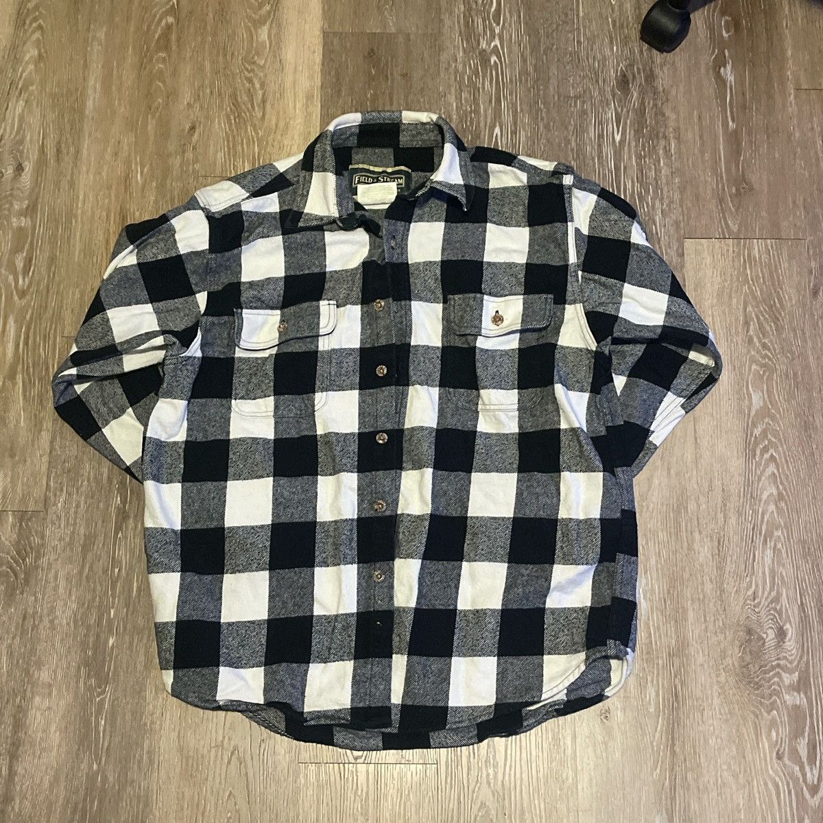 Field & Stream Heavyweight Black and White Flannel Size US L / EU 52-54 / 3 - 1 Thumbnail