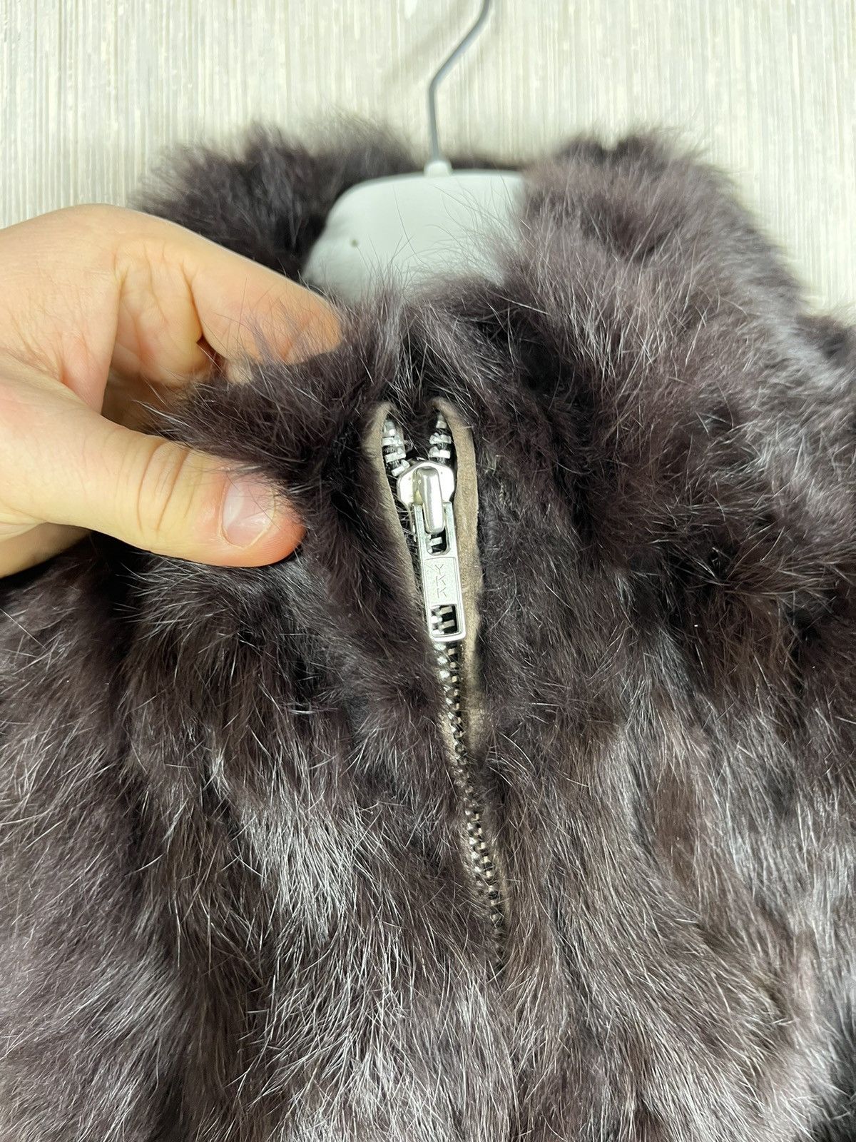 If Six Was Nine × Japanese Brand × Vintage Vintage real fur sweater cardigan zip knit hoodie sweatshirt Size L / US 10 / IT 46 - 10 Thumbnail