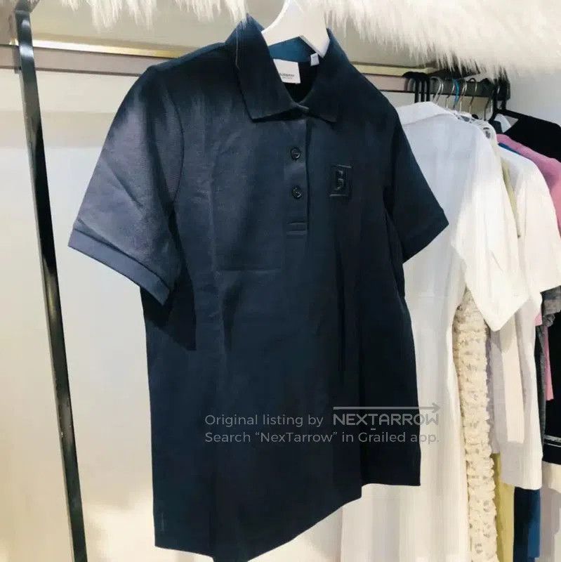 Burberry Burberry Women's Dark Blue Cotton Polo Shirt. Size M / US 6-8 / IT 42-44 - 2 Thumbnail