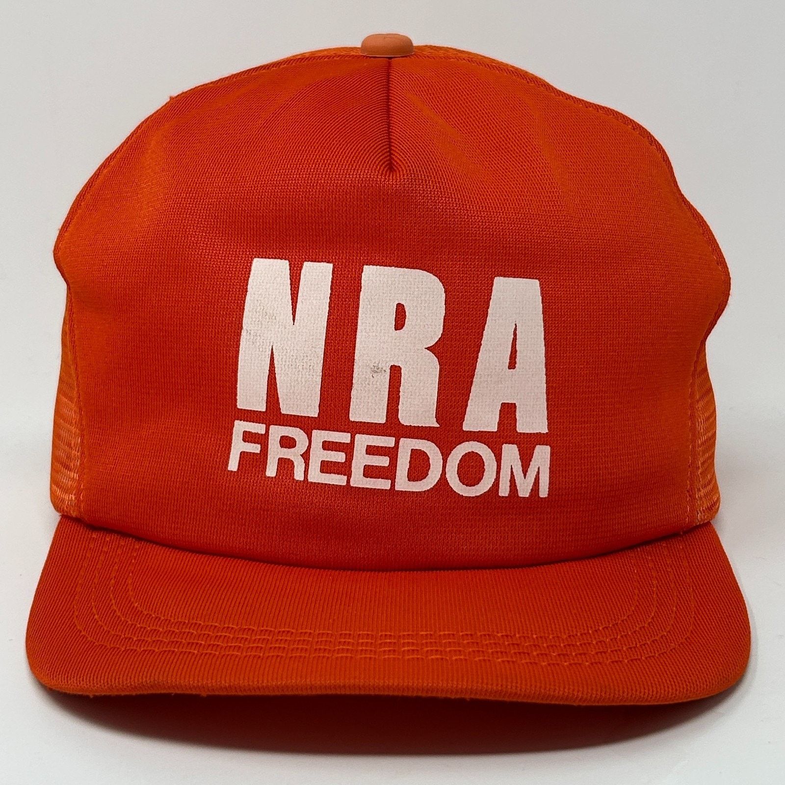 Vintage Vintage NRA Freedom Trucker Hat Baseball Cap Rifle Orange Size ONE SIZE - 1 Thumbnail