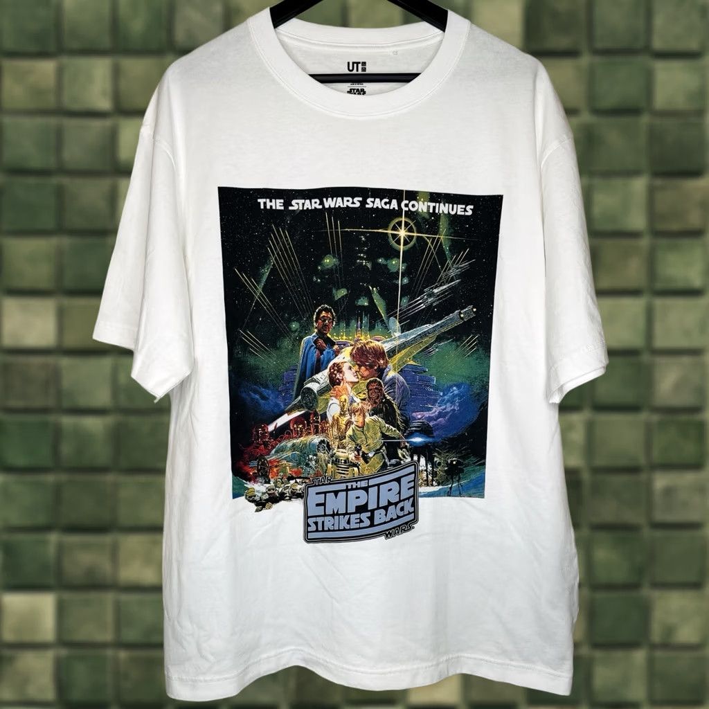 Uniqlo Uniqlo Star Wars The Empire Strikes Back Poster T Shirt Mens L White Cotton Crew Neck Short Sleeve Unisex Adults Size US L / EU 52-54 / 3 - 1 Thumbnail