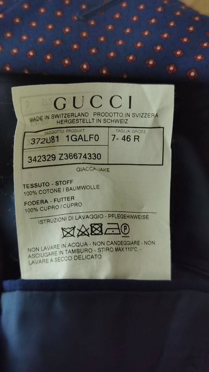 Gucci Gucci Men's Flower Print Jacket Suit Blue Size 46R - 3 Thumbnail