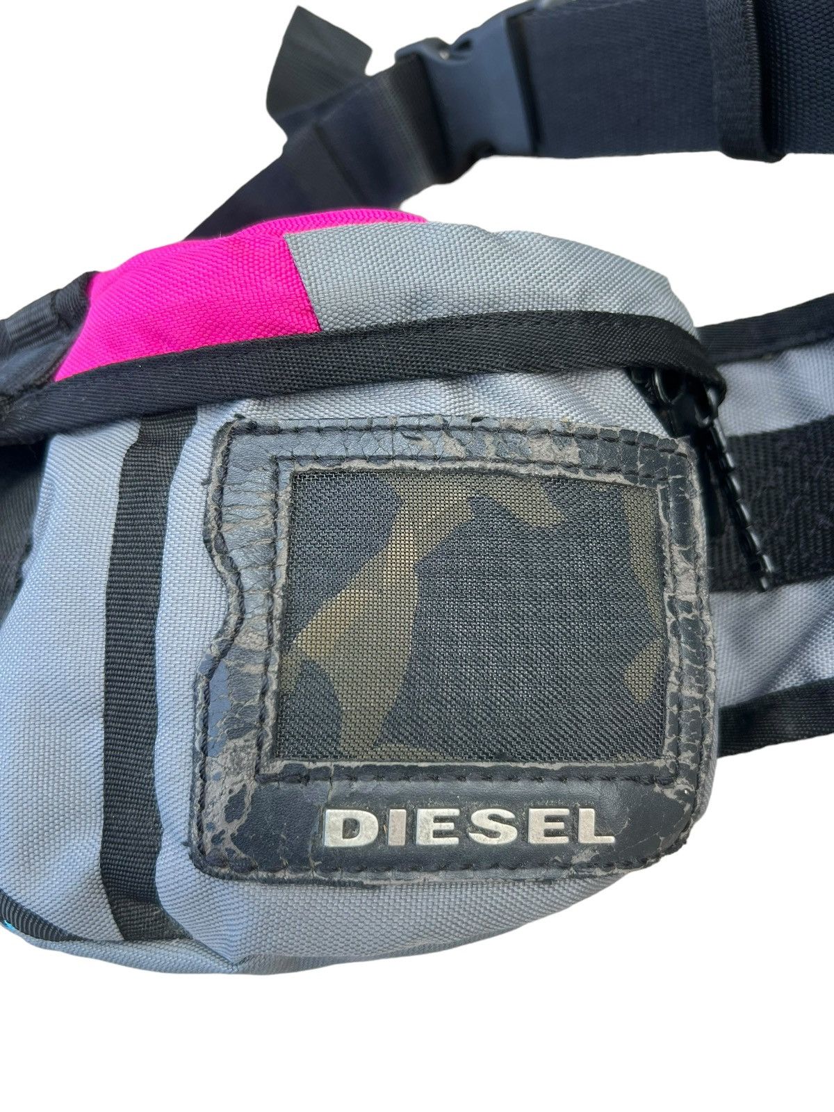 Diesel Vintage Diesel Multi Colour Block Nylon Waist Chest Bag Size ONE SIZE - 10 Thumbnail
