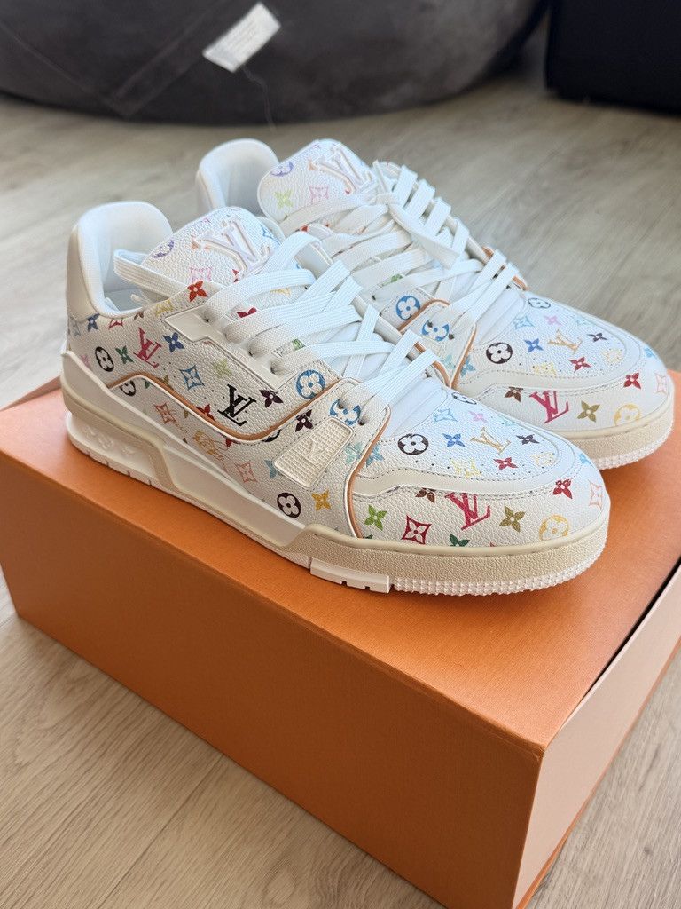 Louis Vuitton × Takashi Murakami Louis Vuitton Takashi Murakami White Monogram Trainer LV10 Size US 9 / EU 42 - 1 Thumbnail