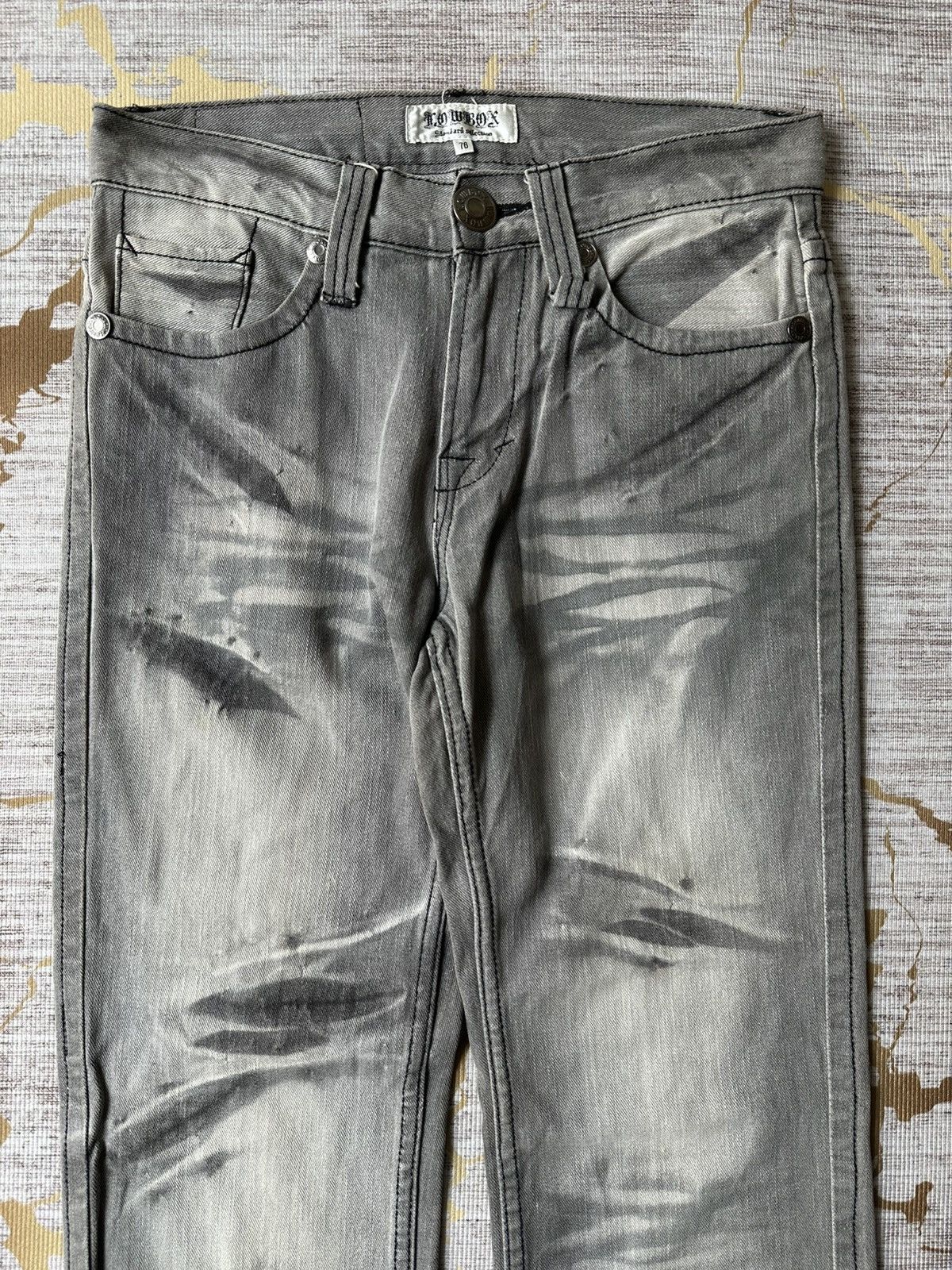 Japanese Brand Lowbox Claw Marks Design Denim Size US 29 - 5 Thumbnail