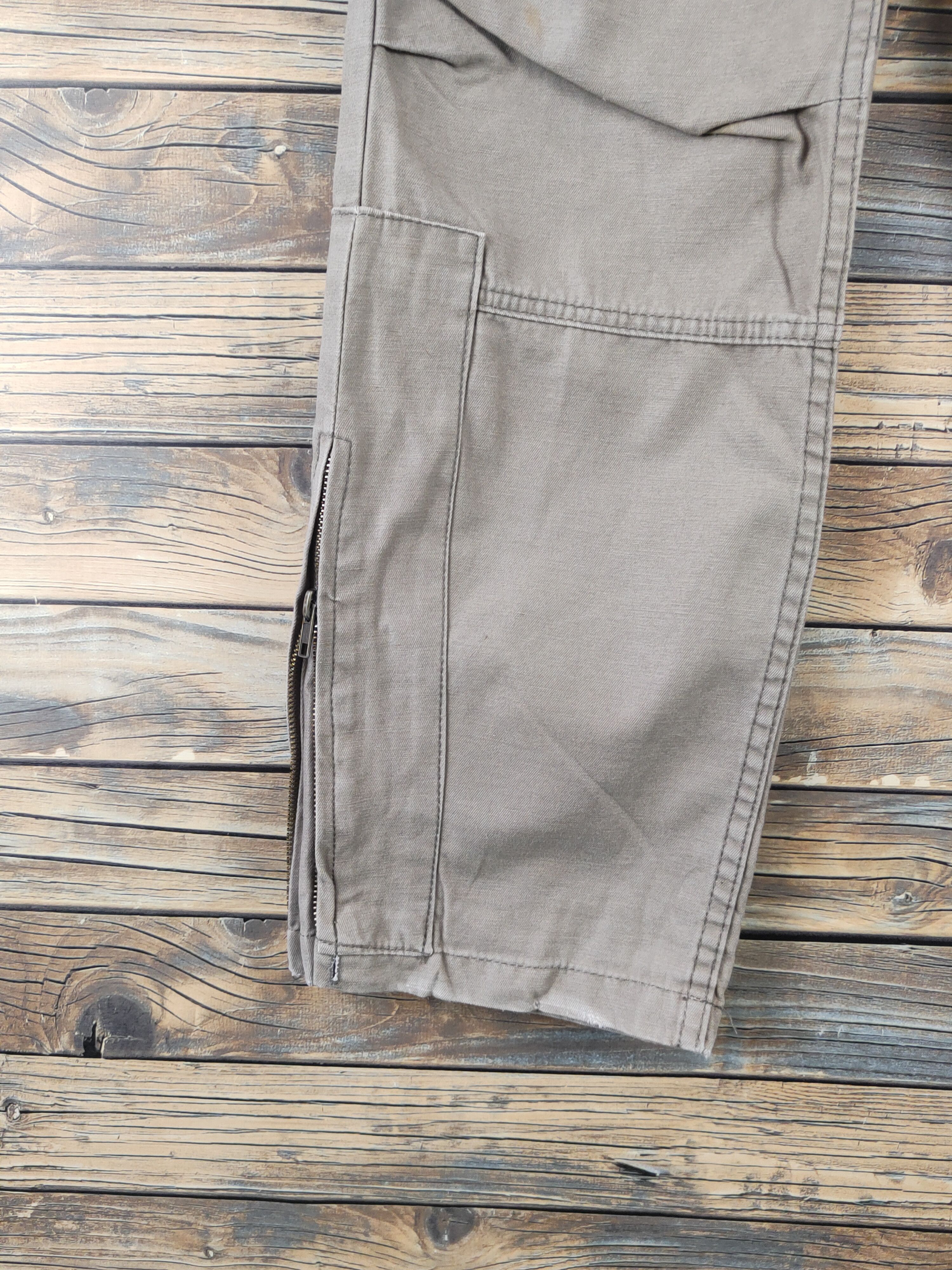 Japanese Brand DL Jungle Storm Olive Faded Multipocket Cargo Pants #450 Size US 30 / EU 46 - 4 Thumbnail