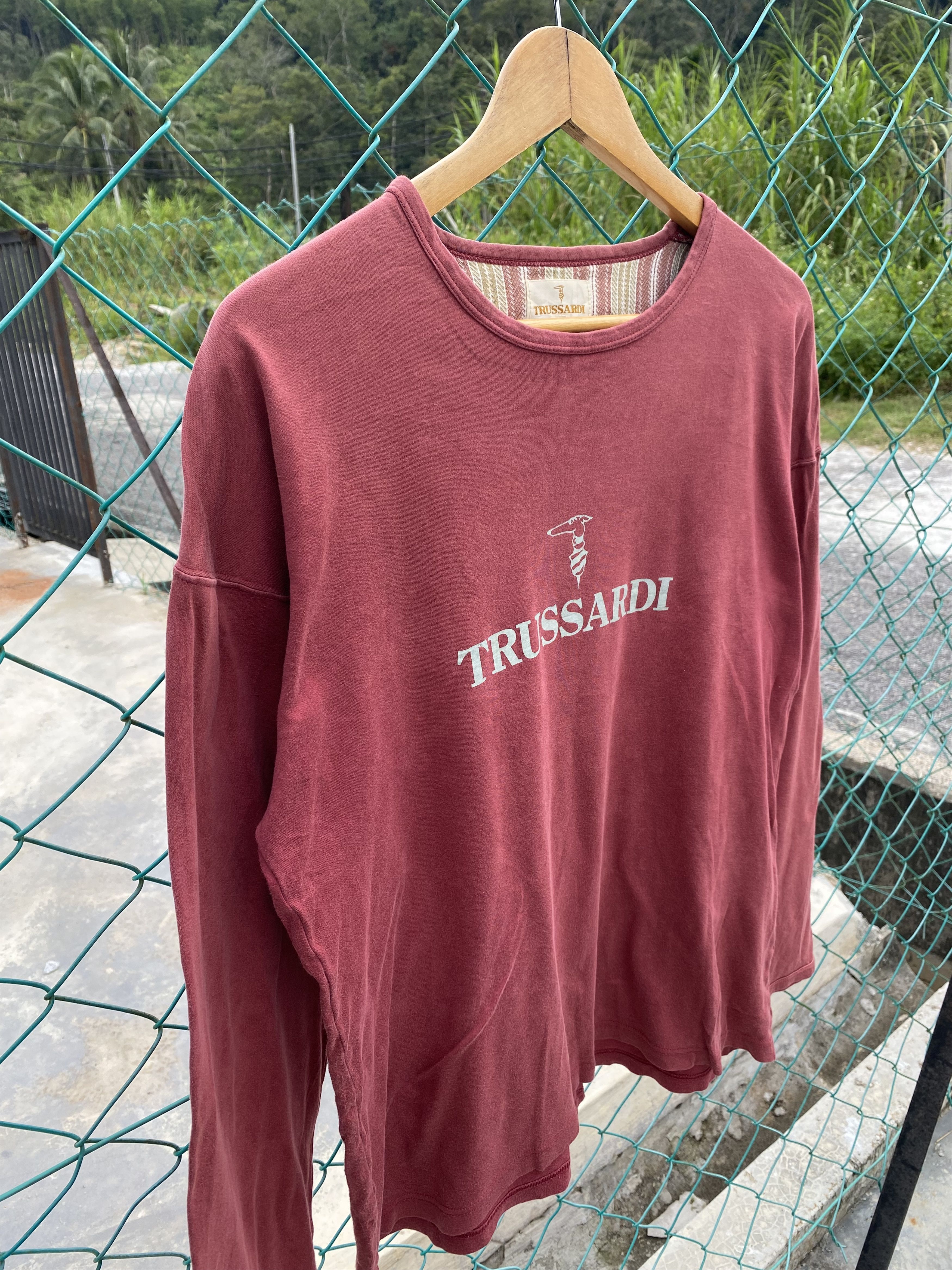 Trussardi Trussardi spellout long sleeve tshirts Size L / US 10 / IT 46 - 3 Thumbnail