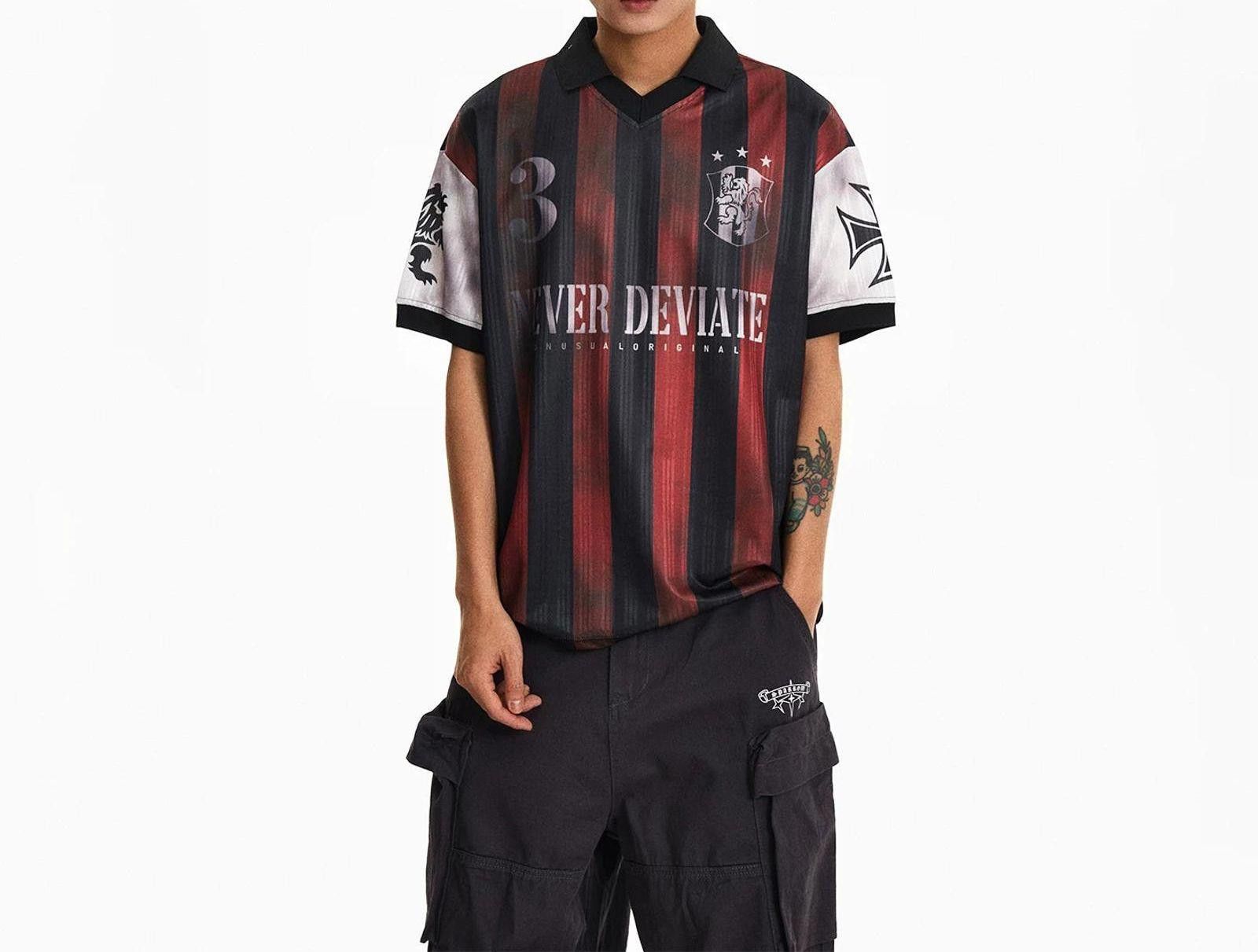 Other Badge Stripe Football Jersey Tee | Vintage Retro Style Size US L / EU 52-54 / 3 - 1 Thumbnail