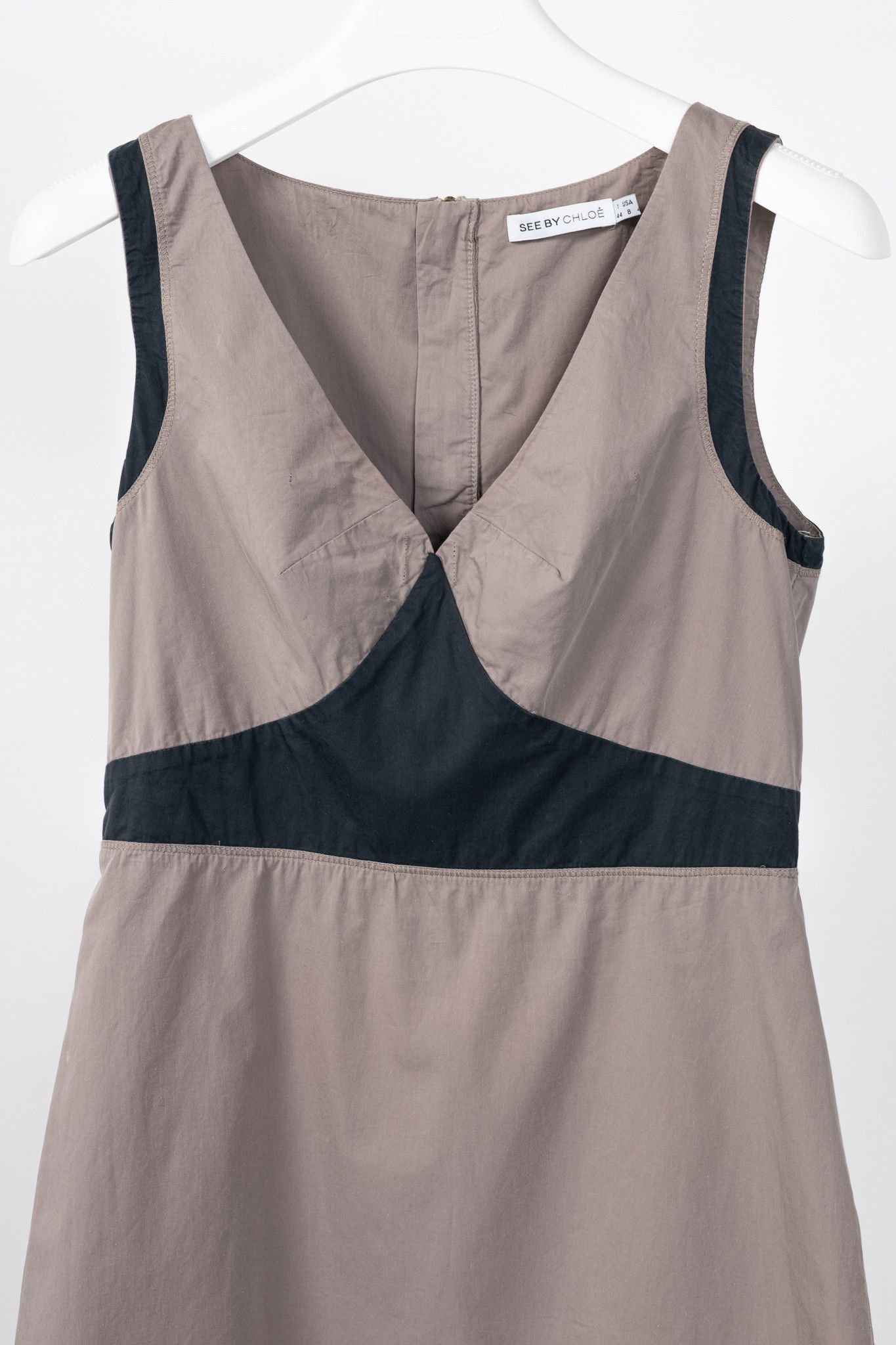 See by Chloe See by Chloe SS11 Mauve Two-Tone Sateen Dress Size M / US 6-8 / IT 42-44 - 3 Thumbnail