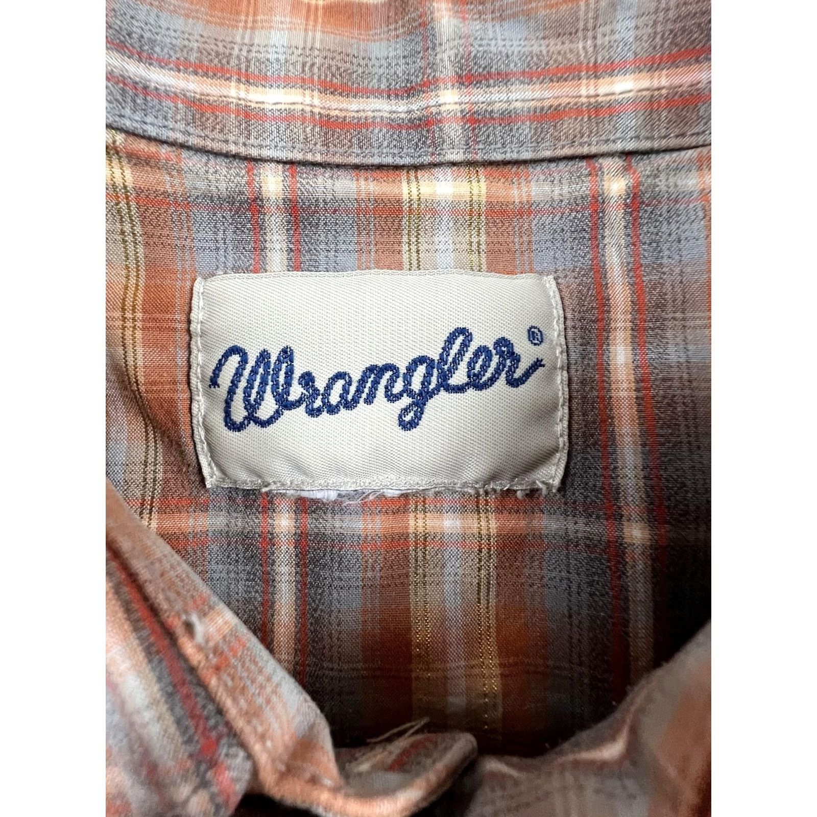 Wrangler VINTAGE Wrangler Shirt Mens Plaid Western Pearl Snap Long Sleeve Casual Read Size US XL / EU 56 / 4 - 3 Thumbnail