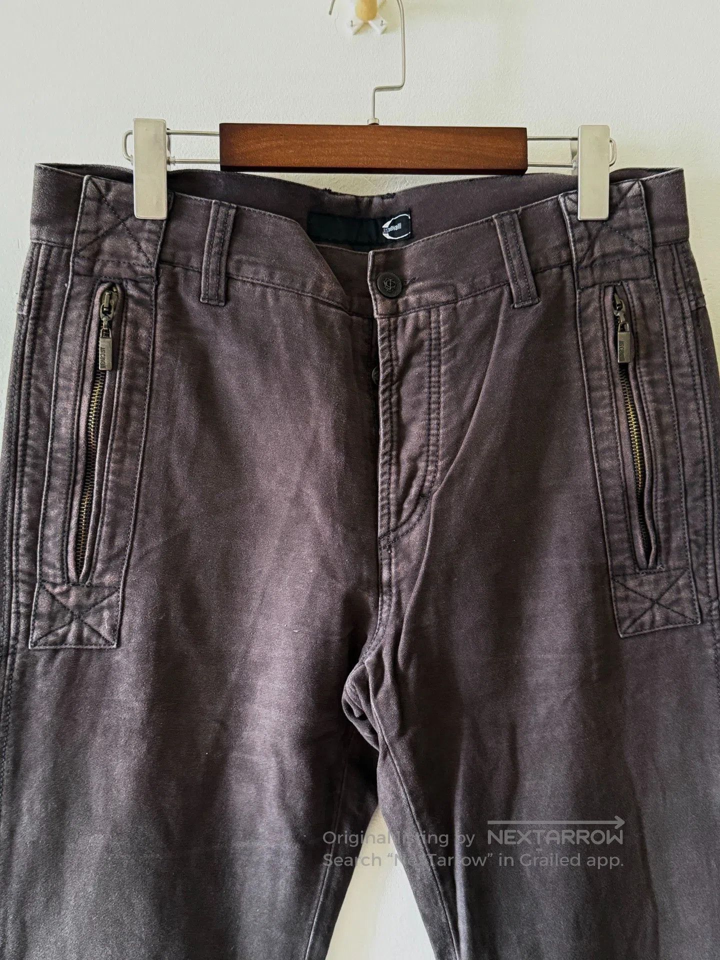Just Cavalli Just Cavalli 00s Suede Washed Zip Pants. Size US 32 / EU 48 - 2 Thumbnail