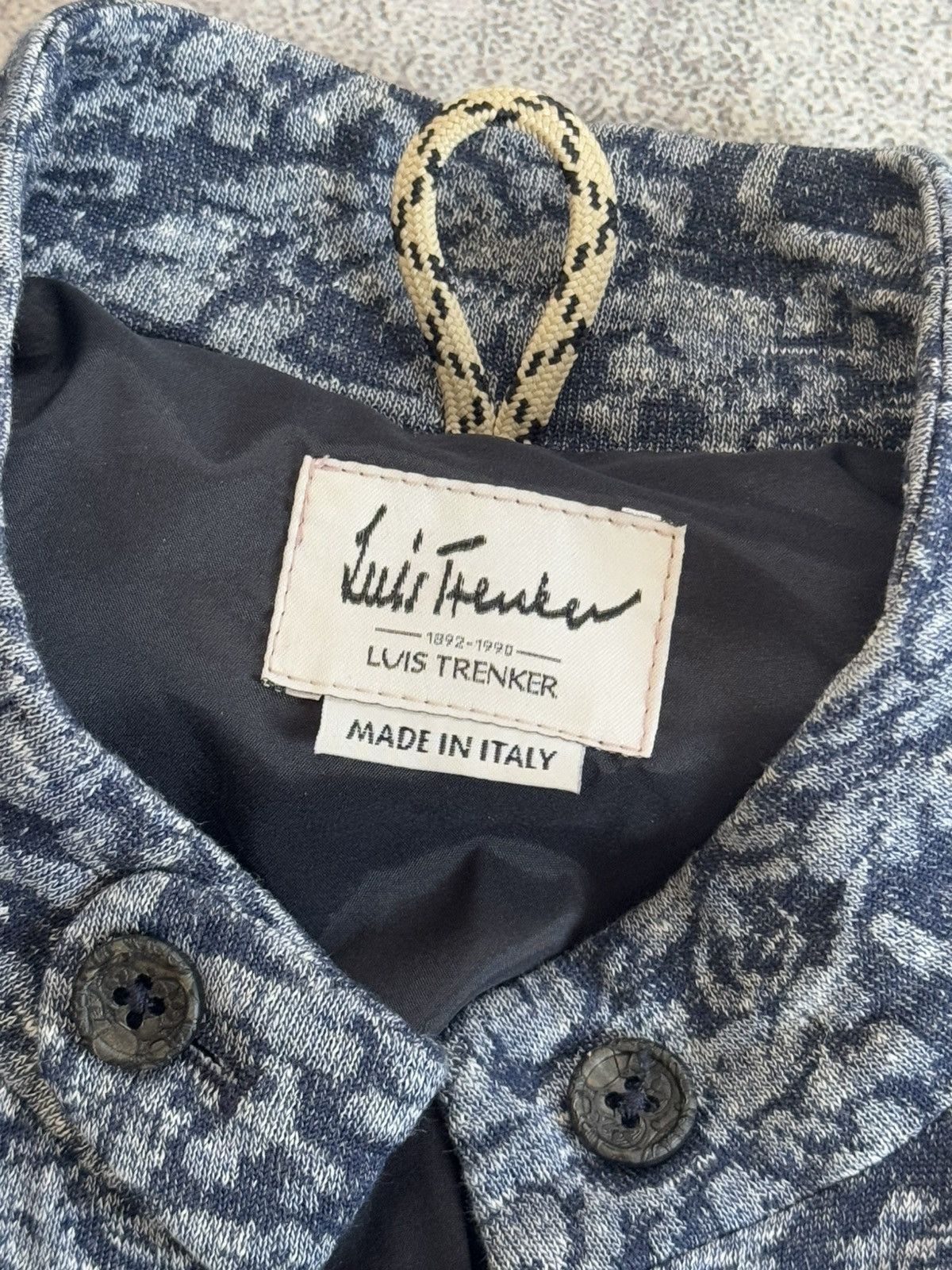 Designer Luis Trenker 46size linen blue blazer jacket coat button up Size L / US 10 / IT 46 - 9 Thumbnail