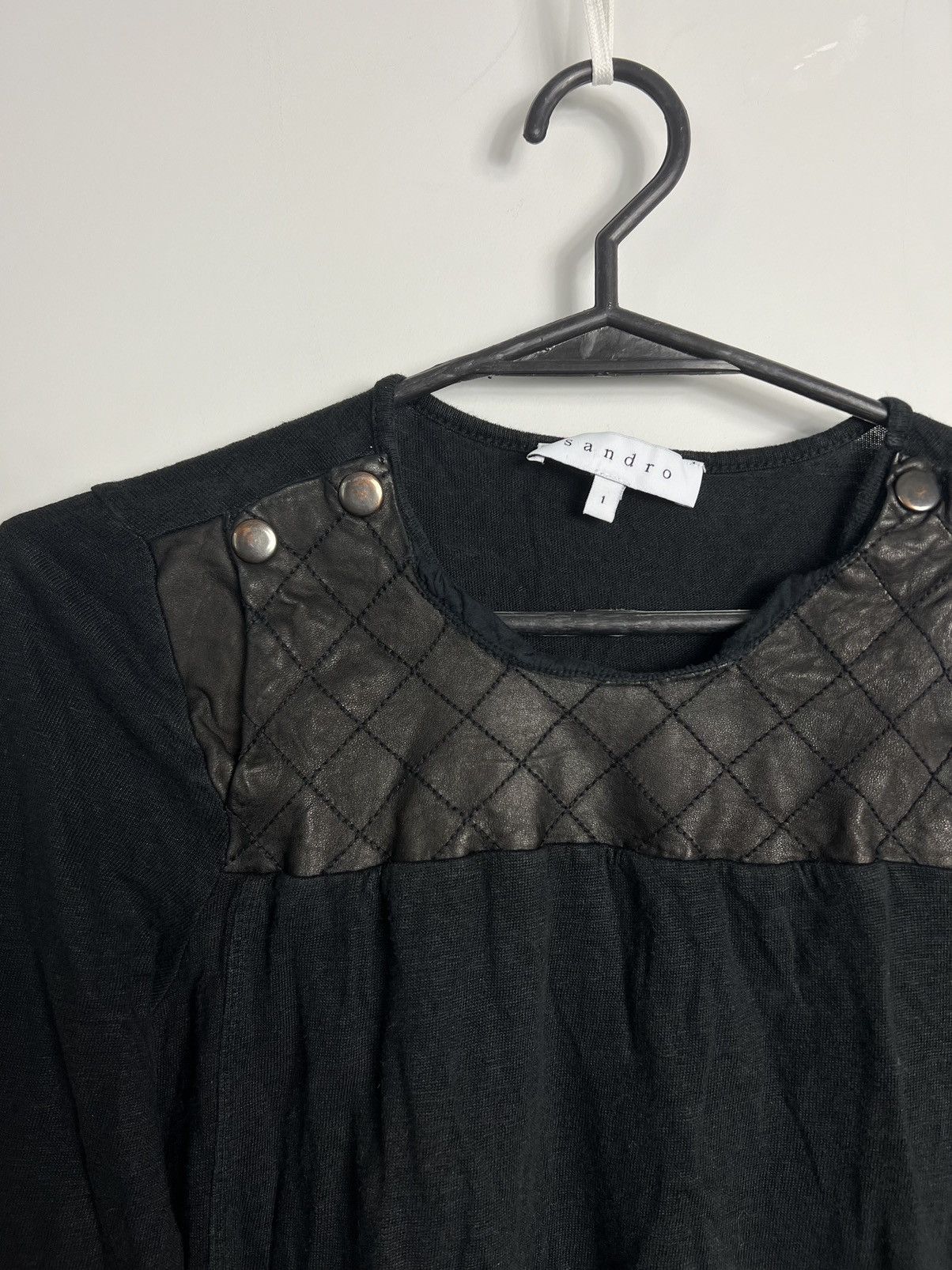 Sandro Sweater Sandro black longsleeve luxury high end Size S / US 4 / IT 40 - 2 Thumbnail
