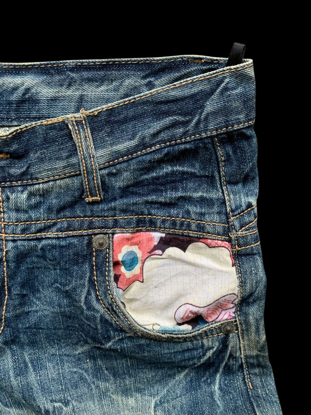 Japanese Brand × Kapital Vintage Denim Floral Japanese Style Distressed Jeans Size 32" / US 10 / IT 46 - 22 Thumbnail