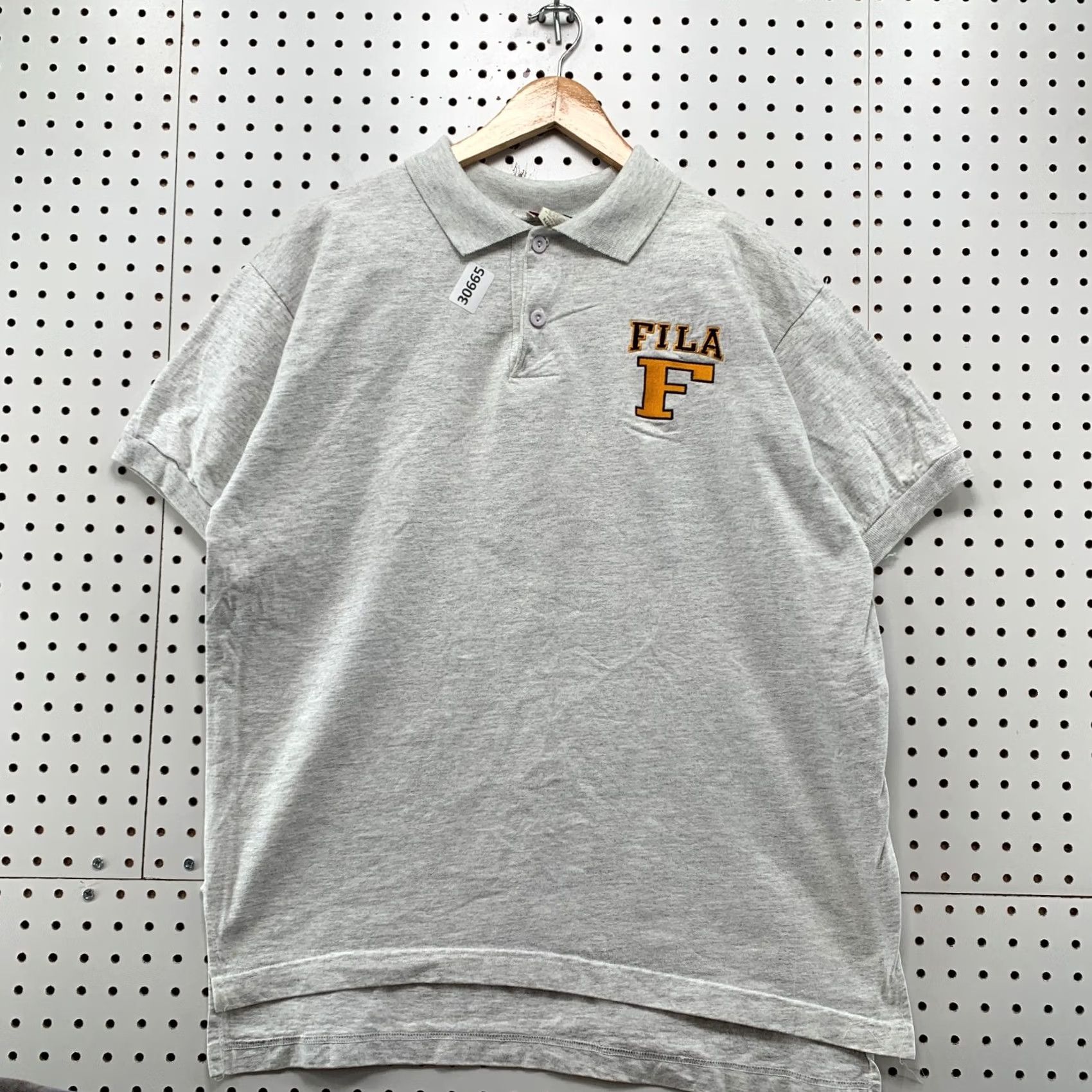Fila Vintage FILA Polo Shirt Mens XL Gray Yellow Embroidered Logo Made In USA Size US XL / EU 56 / 4 - 2 Thumbnail