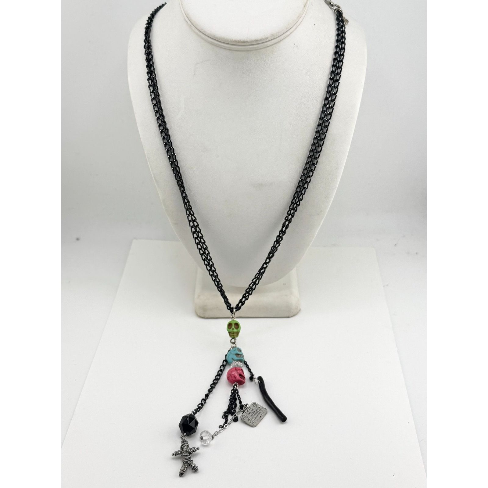 Vintage Vintage Halloween Ouija board voodoo doll skull chain beaded Size ONE SIZE - 3 Thumbnail