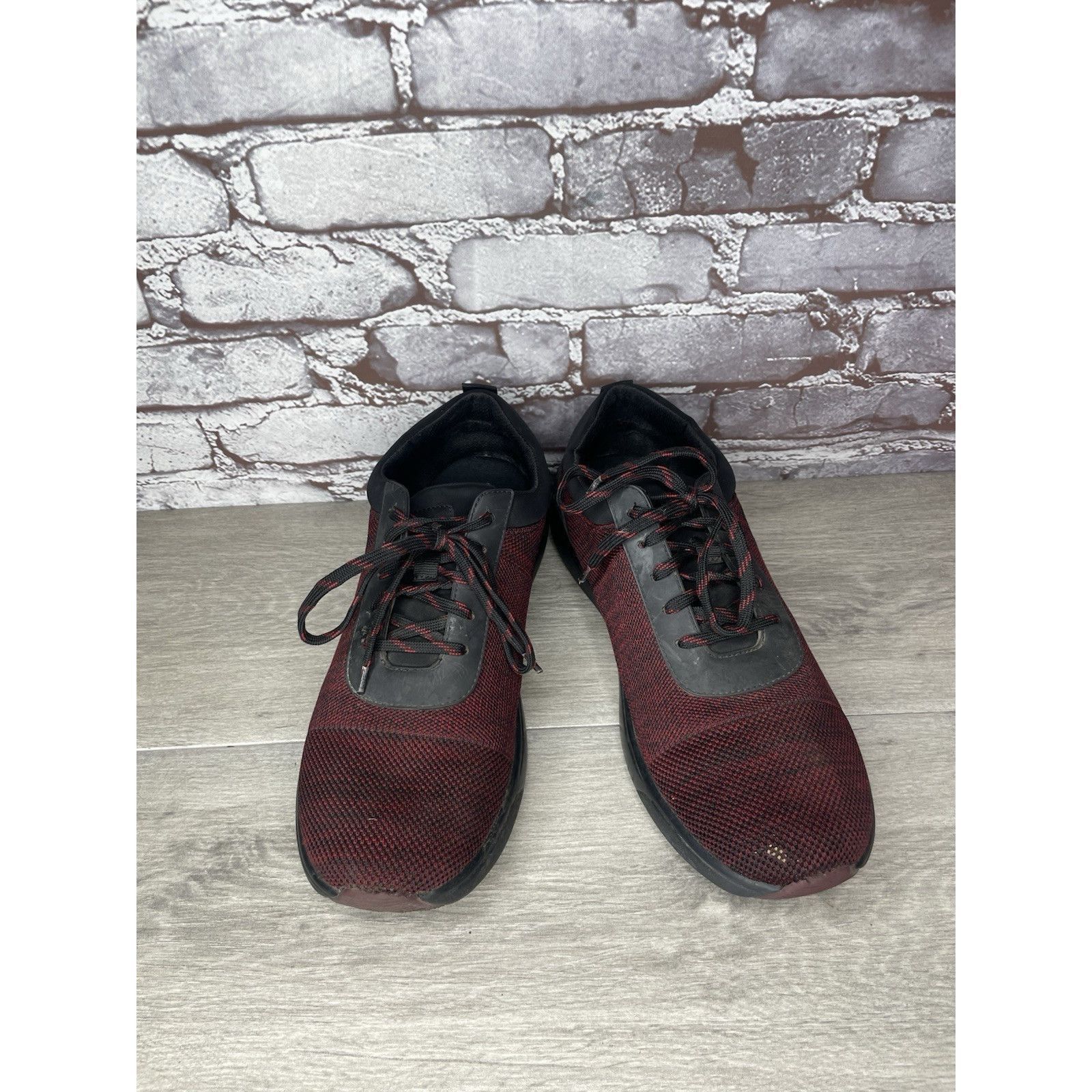 Allegri Alegria Traq Burgundy Black Fabric Lace Up Athletic Casual S Size US 11.5 / EU 44-45 - 13 Thumbnail