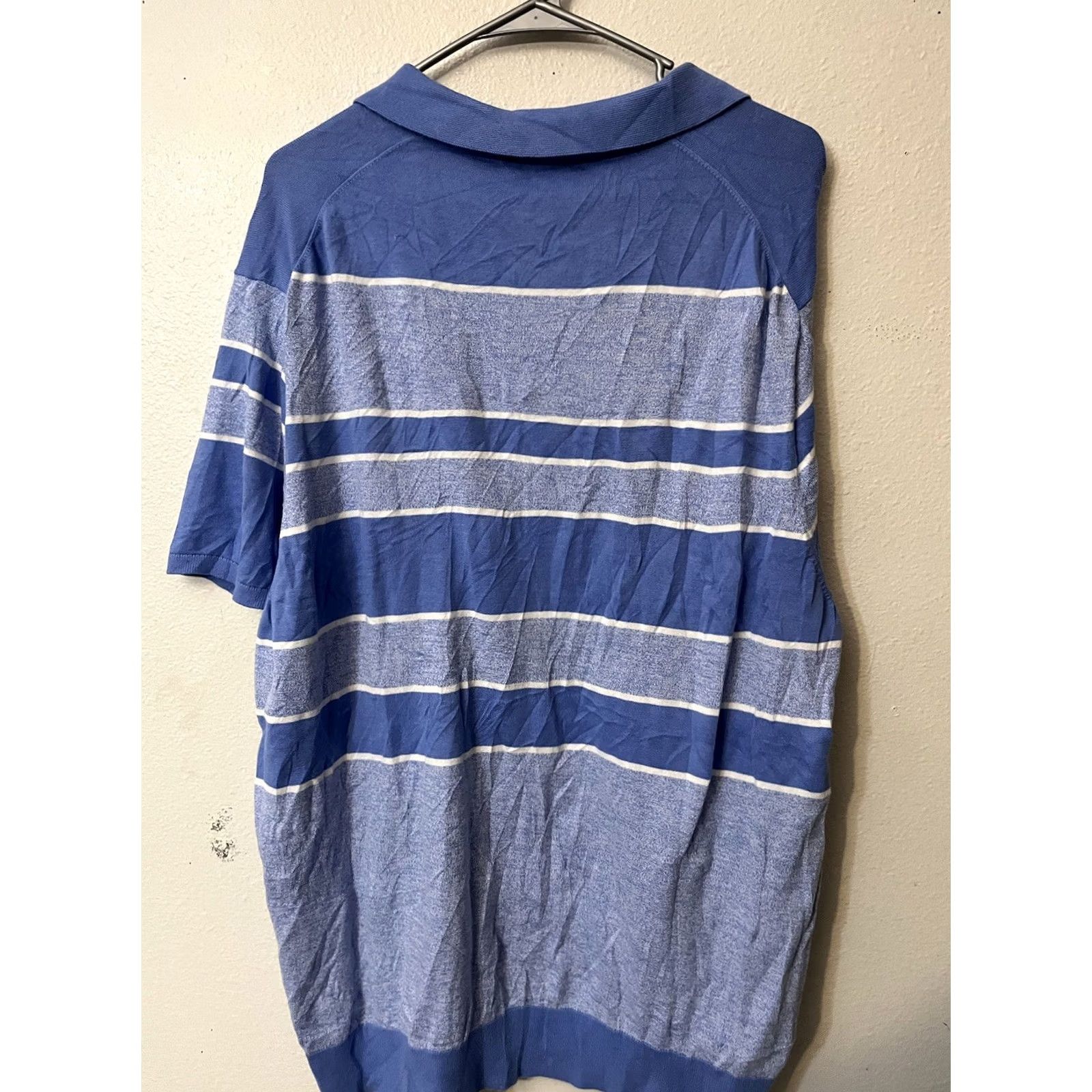 Michael Kors MICHAEL KORS Polo Shirt Mens 3XL Blue Striped Spring Summer Size US XXL / EU 58 / 5 - 3 Thumbnail