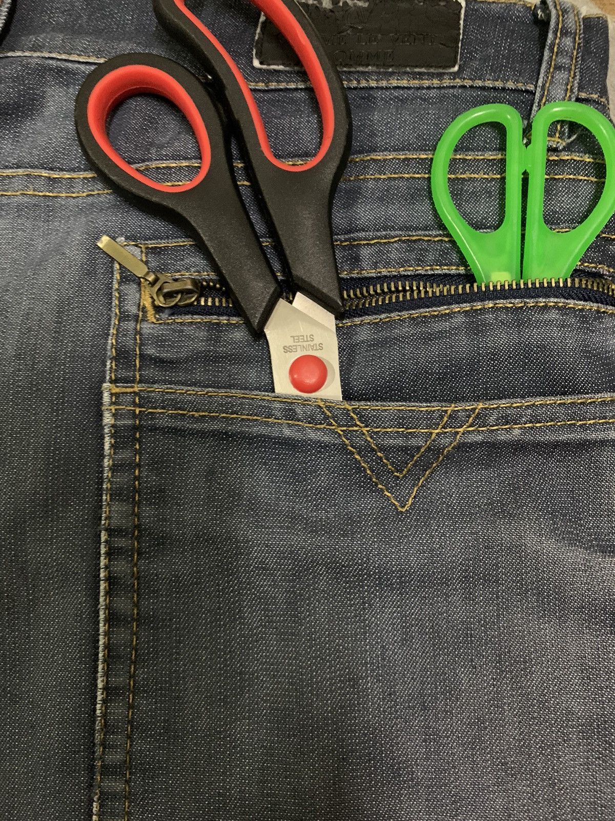 Japanese Brand Vintage Comme Le Vent Multi-pockets Baggy Carpenter Jeans Size US 34 / EU 50 - 15 Thumbnail