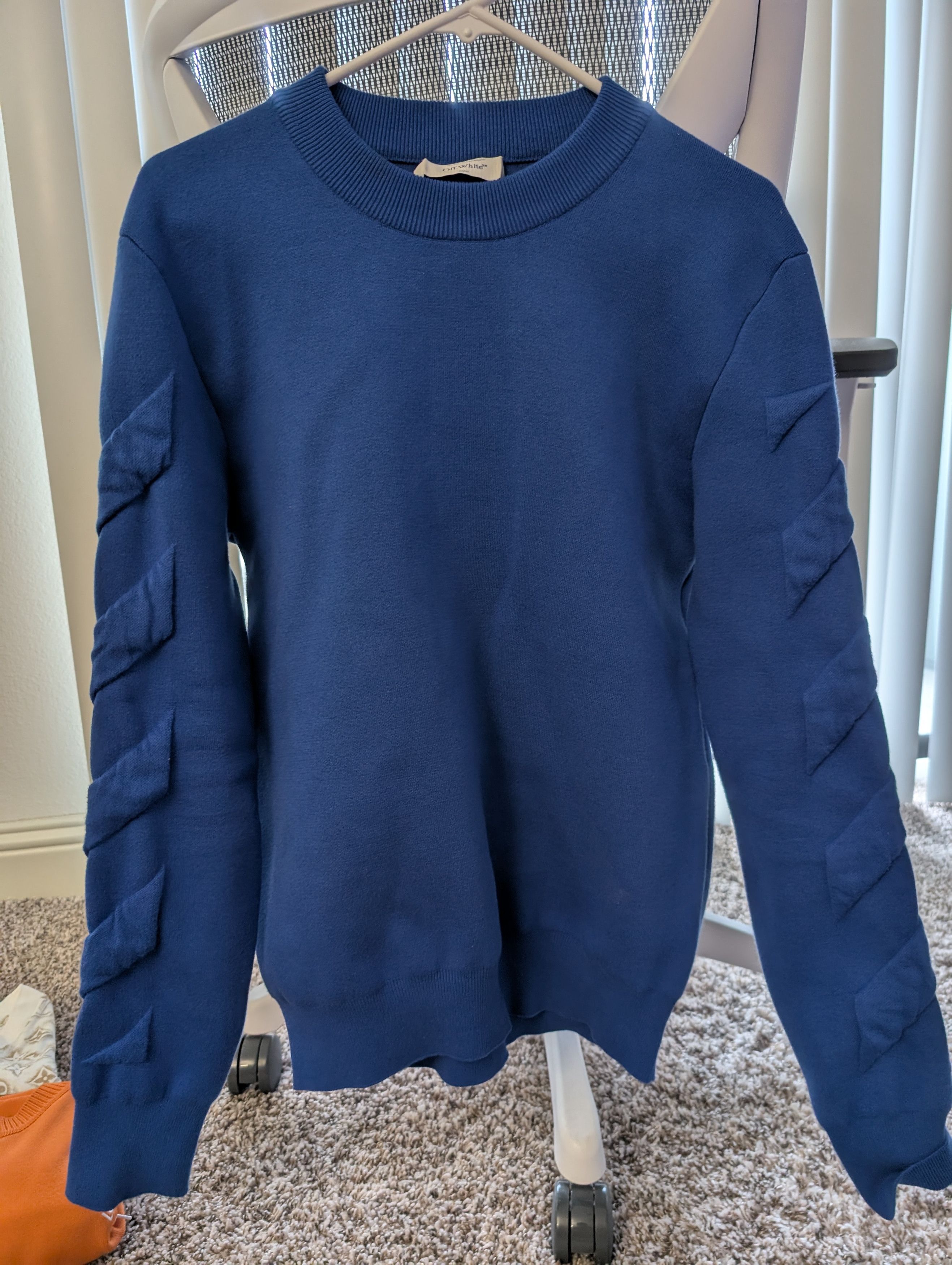 パーカー・フーディ OFF WHITE Men Sweater OMBB119F23FLE005 1084 GREY off white（オフホワイト）｜パーカー一覧 - WEAR