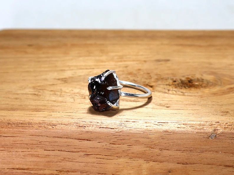 Handmade Smoky Quartz 925 Sterling Silver Ring, Handmade Boho Jewelry Size ONE SIZE - 3 Thumbnail