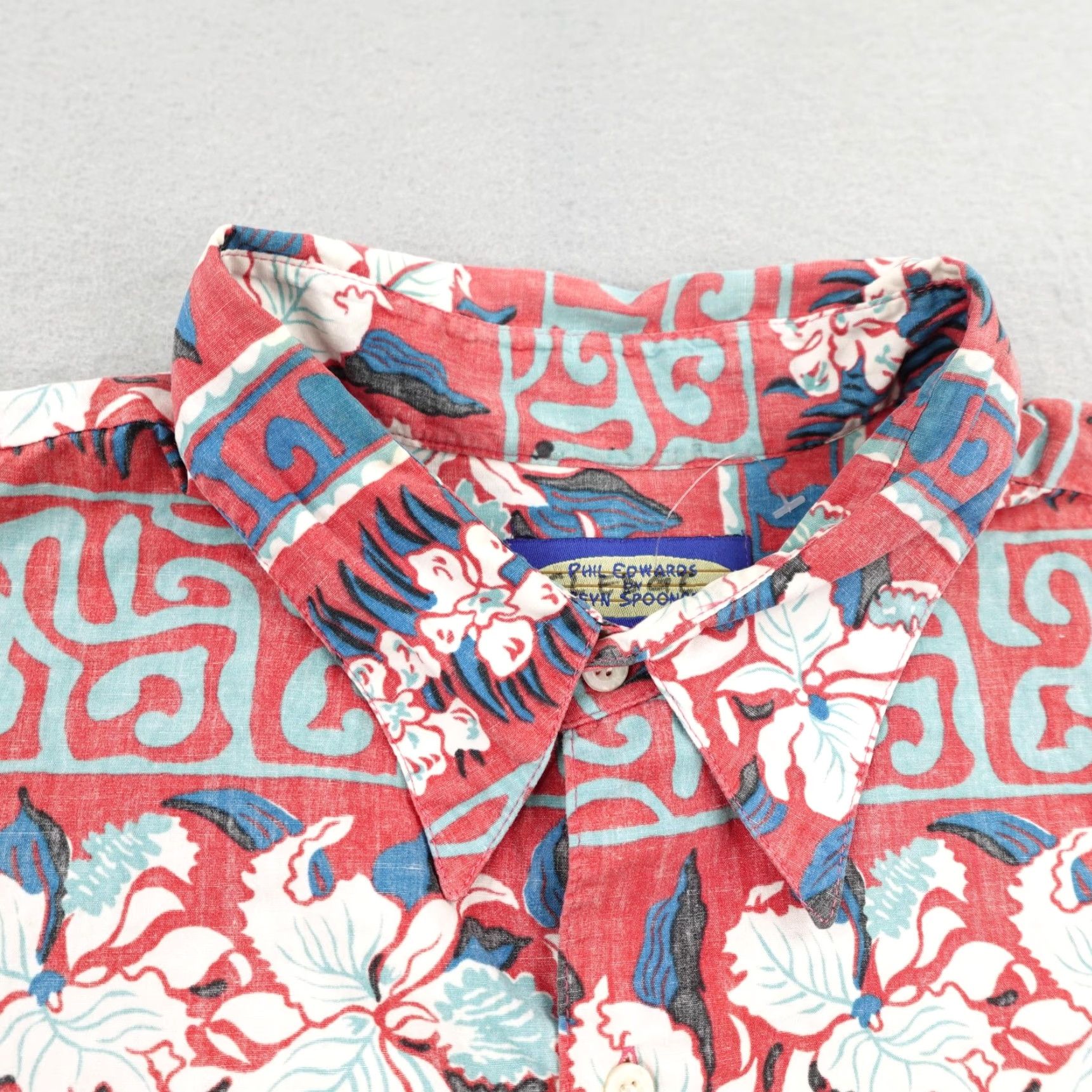 Reyn Spooner VINTAGE Reyn Spooner Shirt Mens Large Red Floral Hawaiian Aloha Button-Up Short Sleeve Colared Cotton Size US M / EU 48-50 / 2 - 2 Thumbnail