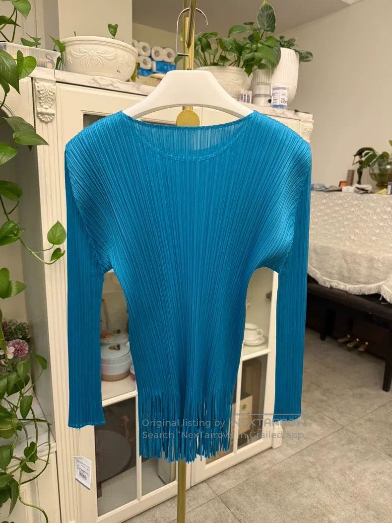 Issey Miyake Issey Miyake size:one size Blue Tassel Top Size XXS / US 00 / IT 34 - 4 Thumbnail