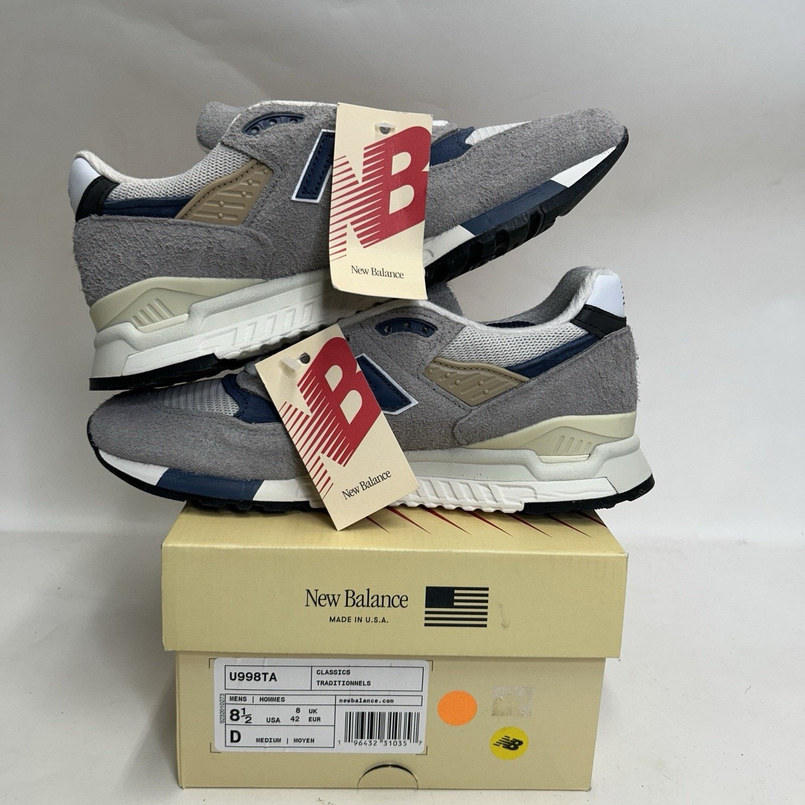 New Balance New Balance 998 Made In USA “Grey Day” U998TA Size US 8.5 / EU 41-42 - 3 Thumbnail