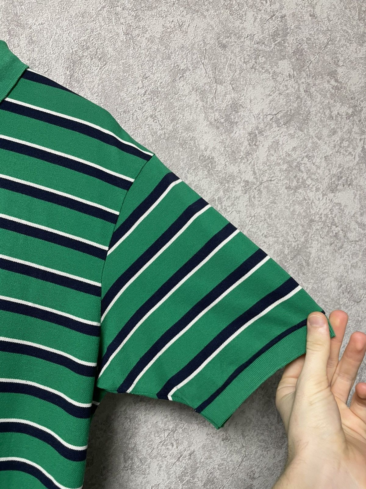 Polo Ralph Lauren Vintage Polo Ralph Lauren Green Striped Polo Shirt Y2K Size US L / EU 52-54 / 3 - 7 Thumbnail