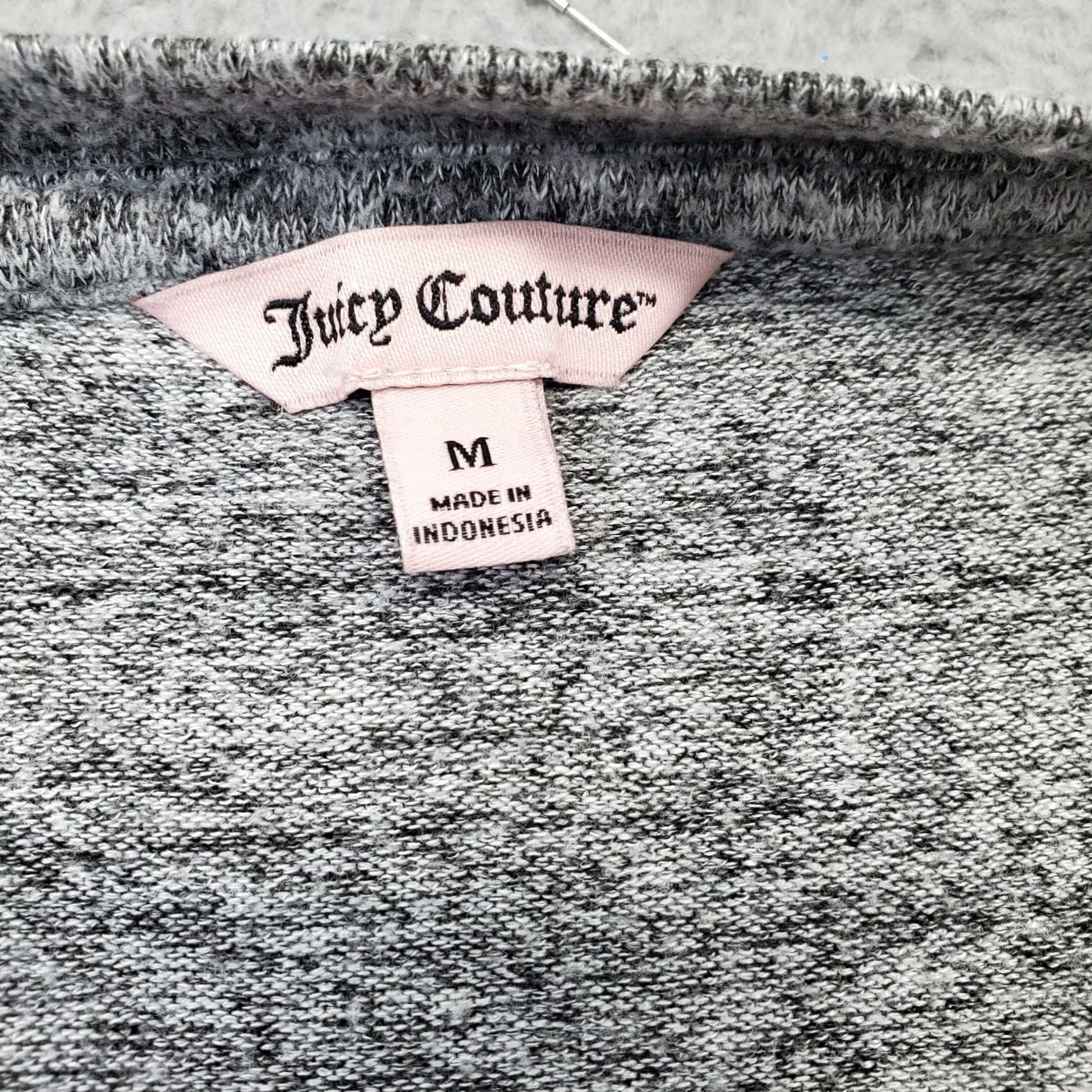 Juicy Couture Juicy Couture Blouse Women M Gray Knit Stretch Round Neck Sharkbite Hem Womens Size M Color Gray Casual Shirt Size M / US 6-8 / IT 42-44 - 6 Thumbnail