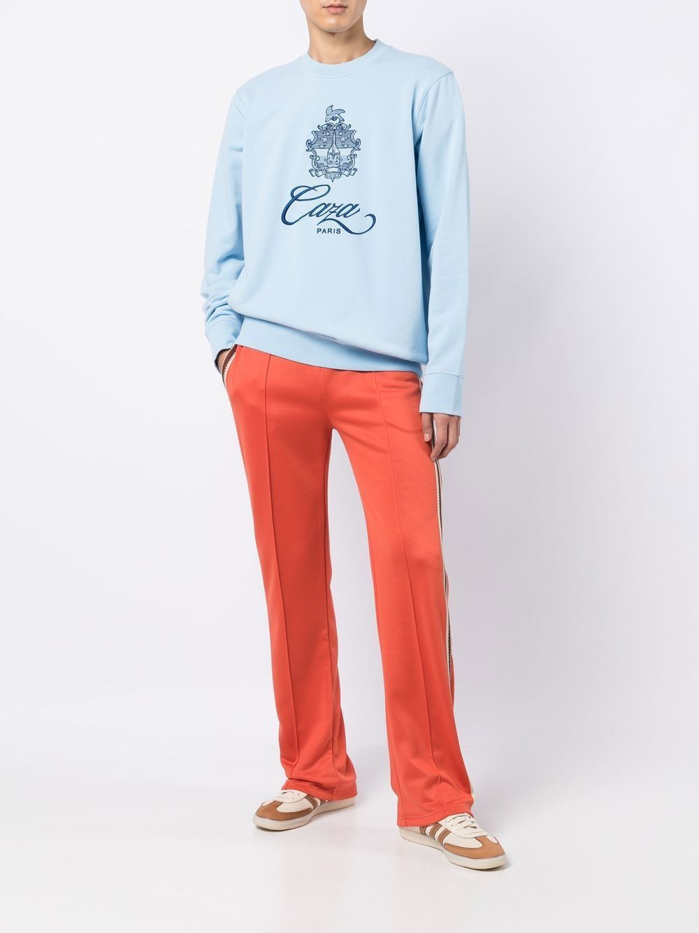 Casablanca Blue Embroidered Embleme De Caza Logo Sweatshirt Size US XXS / EU 40 - 4 Thumbnail
