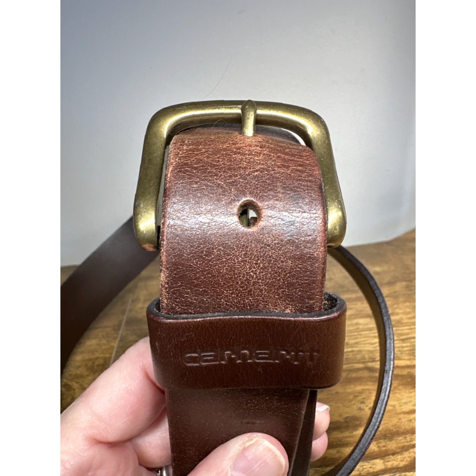 Carhartt Carhartt Belt Work Brown 1.5” Leather Mens Size 42 Size 42 - 2 Thumbnail