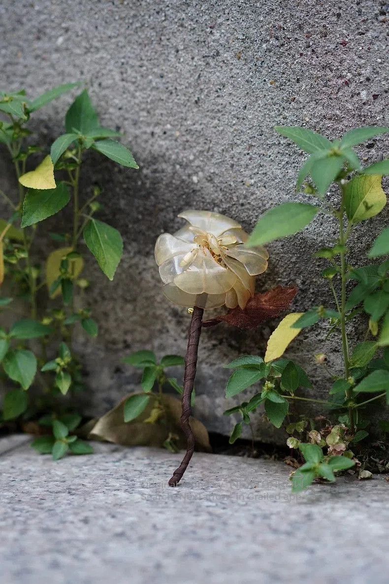 Kenzo 1980s Kenzo Amber Transparent Flower Brooch. Size ONE SIZE - 6 Thumbnail