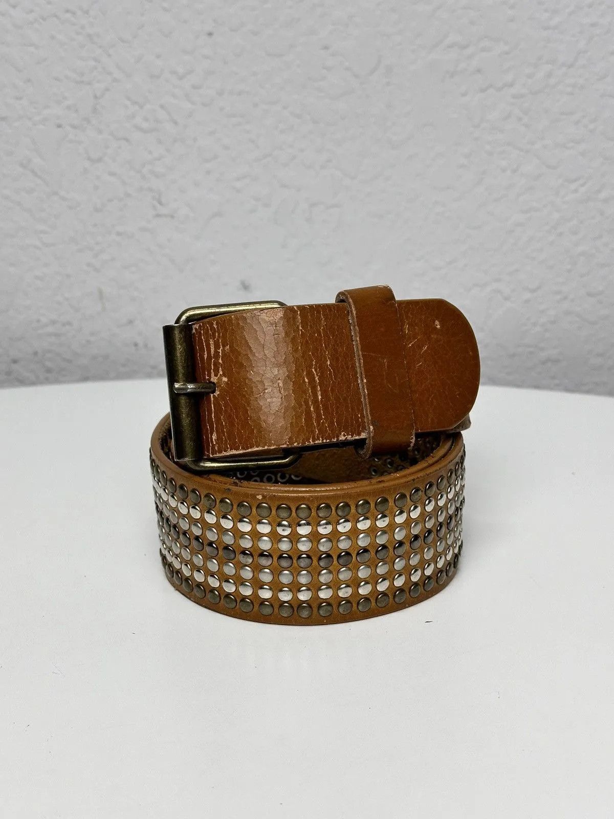 B.B. Simon Japanese Brand Vintage Y2K Rhinestones Hype Leather Belt Size ONE SIZE - 4 Thumbnail