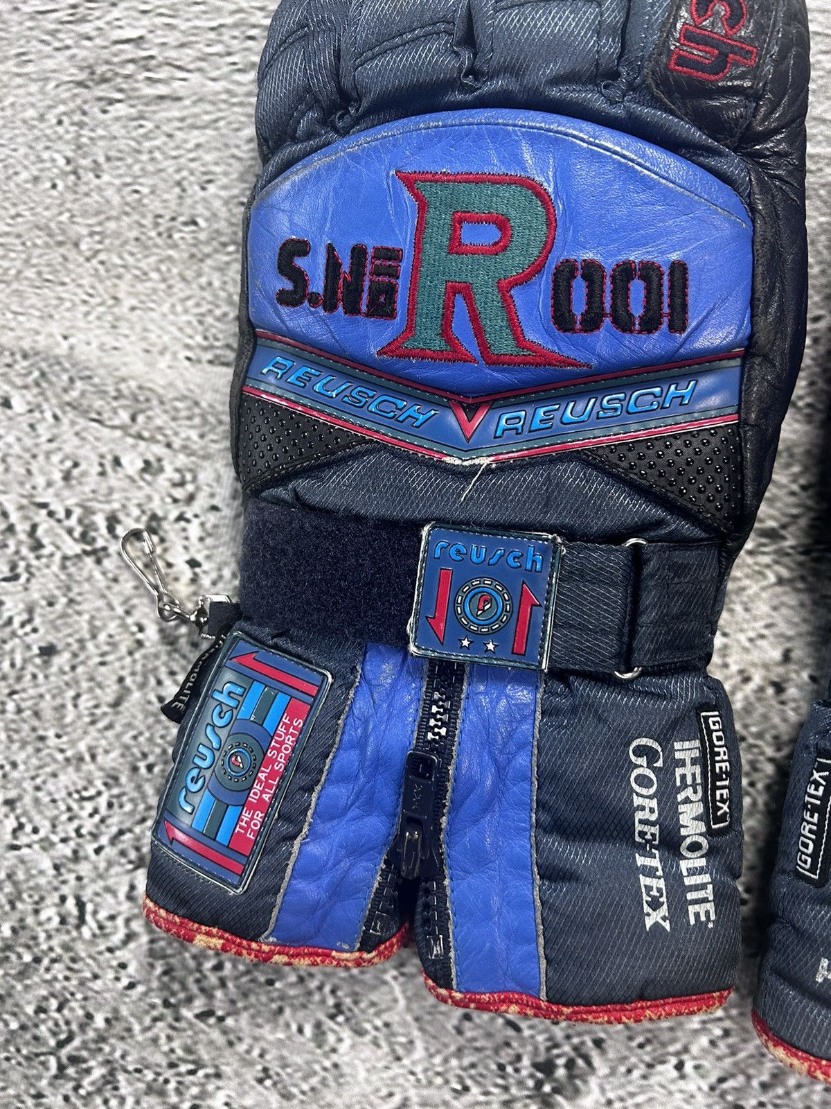 Goretex × Japanese Brand × Vintage Vintage Reusch Leather Skiing Gloves Goretex thermolite Size ONE SIZE - 3 Thumbnail