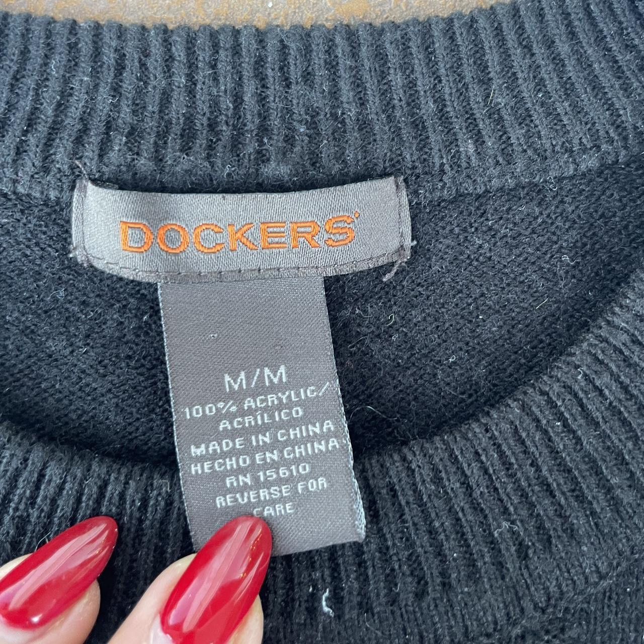 Dockers Men’s Black and red preppy argyle Dockers sweater Sz M Size US M / EU 48-50 / 2 - 6 Thumbnail