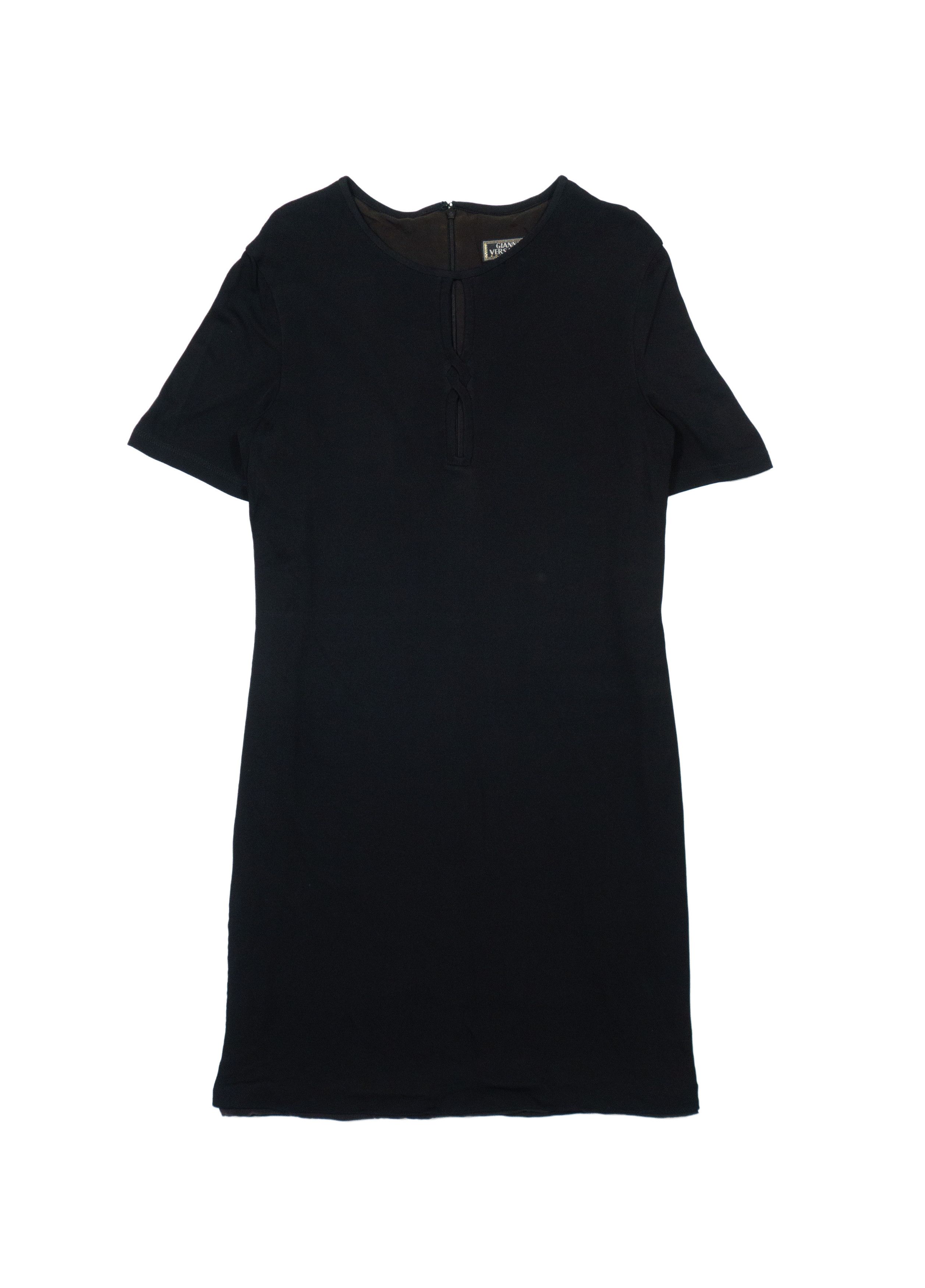 Versace Gianni Versace 90s Couture Twist Keyhole Mini Dress Vintage Size M / US 6-8 / IT 42-44 - 2 Thumbnail