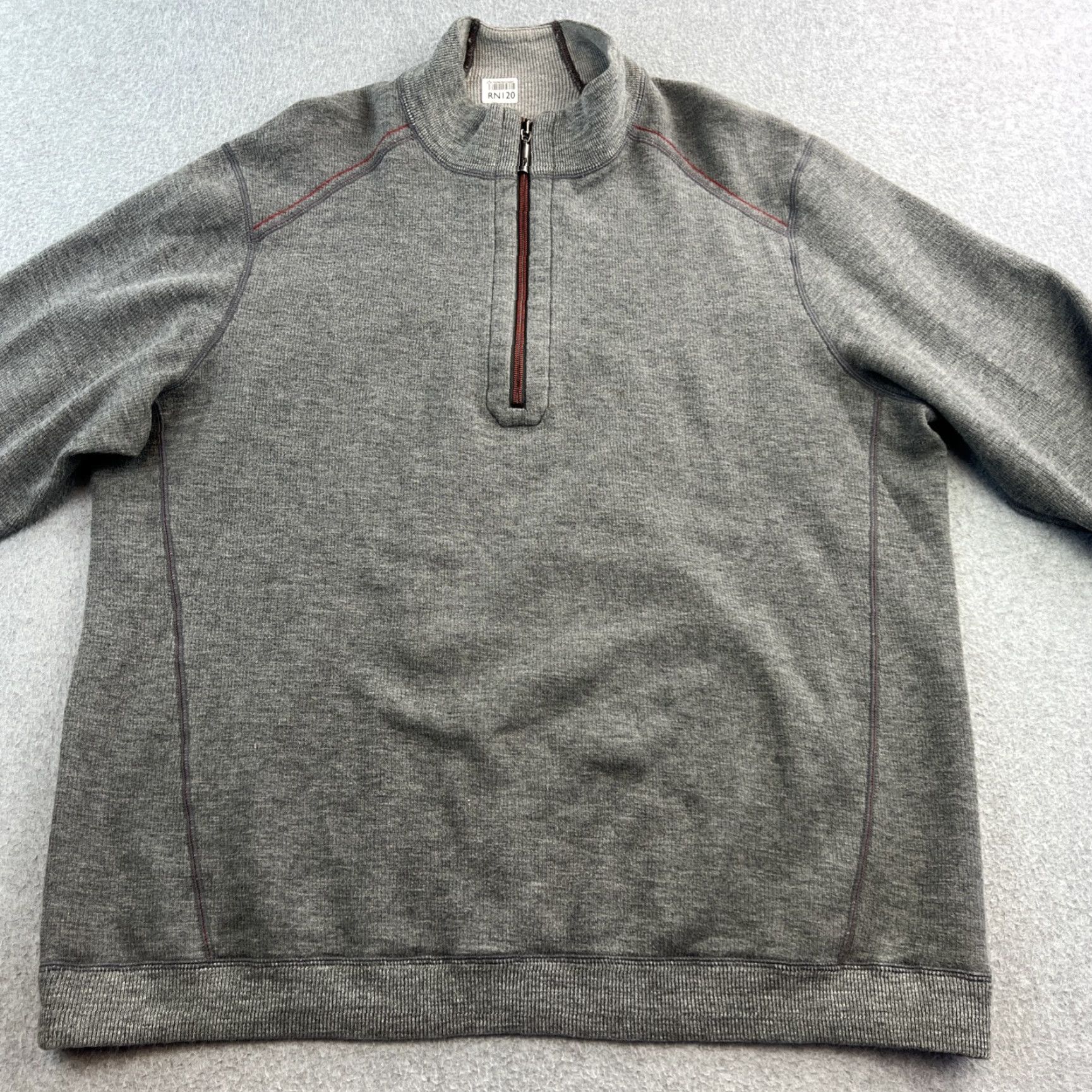 Tommy Bahama Tommy Bahama Sweater Men’s XL Gray Long Sleeve 1/4 Zip Knit Pullover Preppy Shirt Men XL Gray Knit Pullover 1/4 Zip Classic Outdoor Preppy Mens Size US XL / EU 56 / 4 - 4 Thumbnail