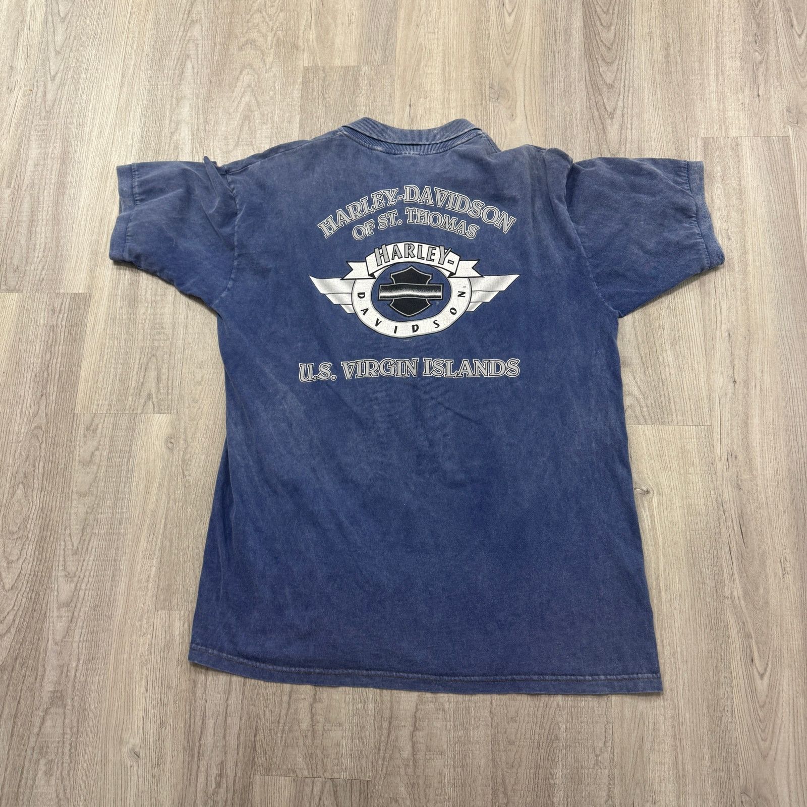 Harley Davidson Vintage Harley Davidson Polo Shirt Men's XL Blue 90s Biker Size US XL / EU 56 / 4 - 6 Thumbnail