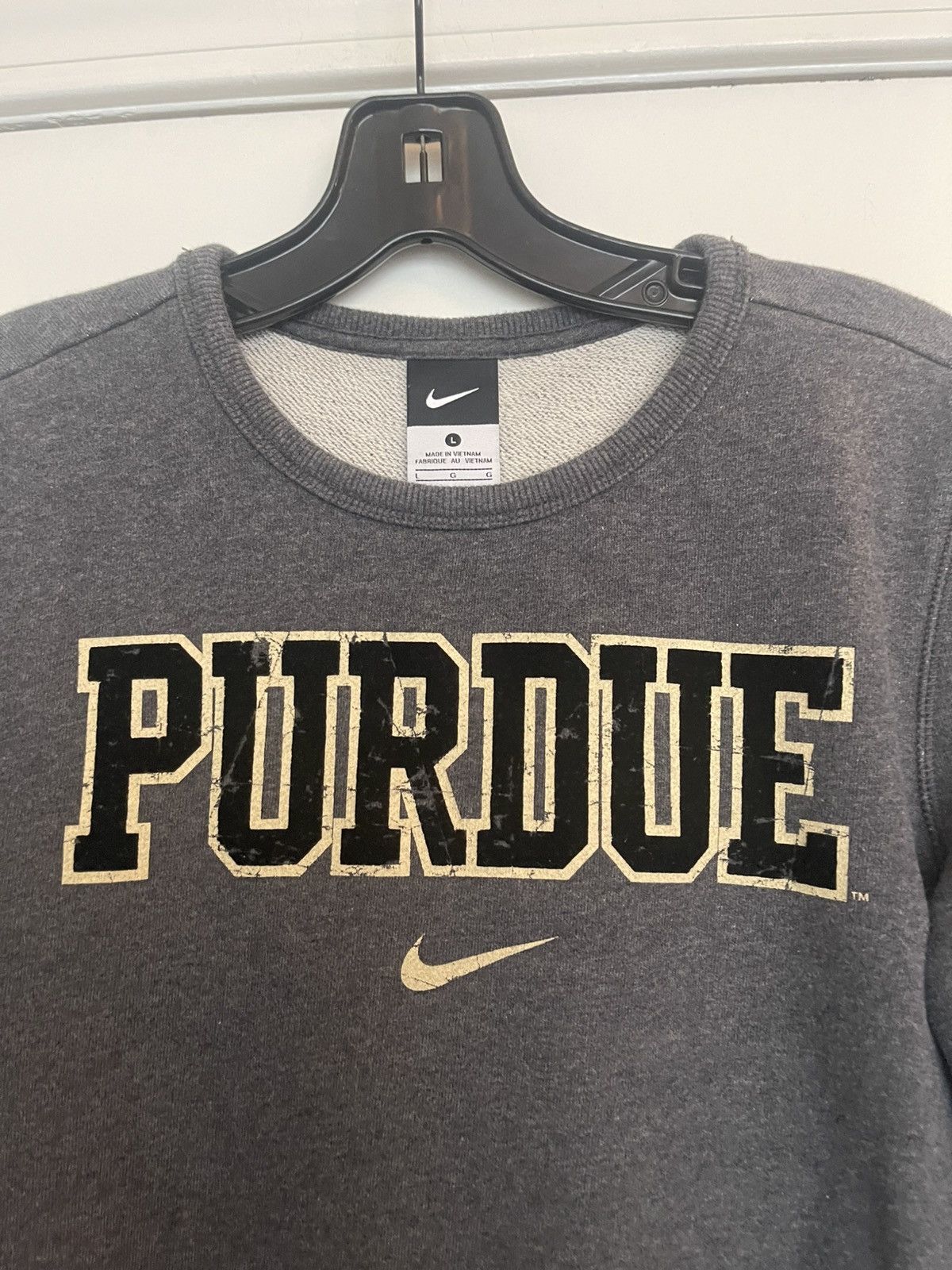 Nike Purdue Sweatshirt Women's Small Velvet Letters Nike Kids LG Size S / US 4 / IT 40 - 2 Thumbnail
