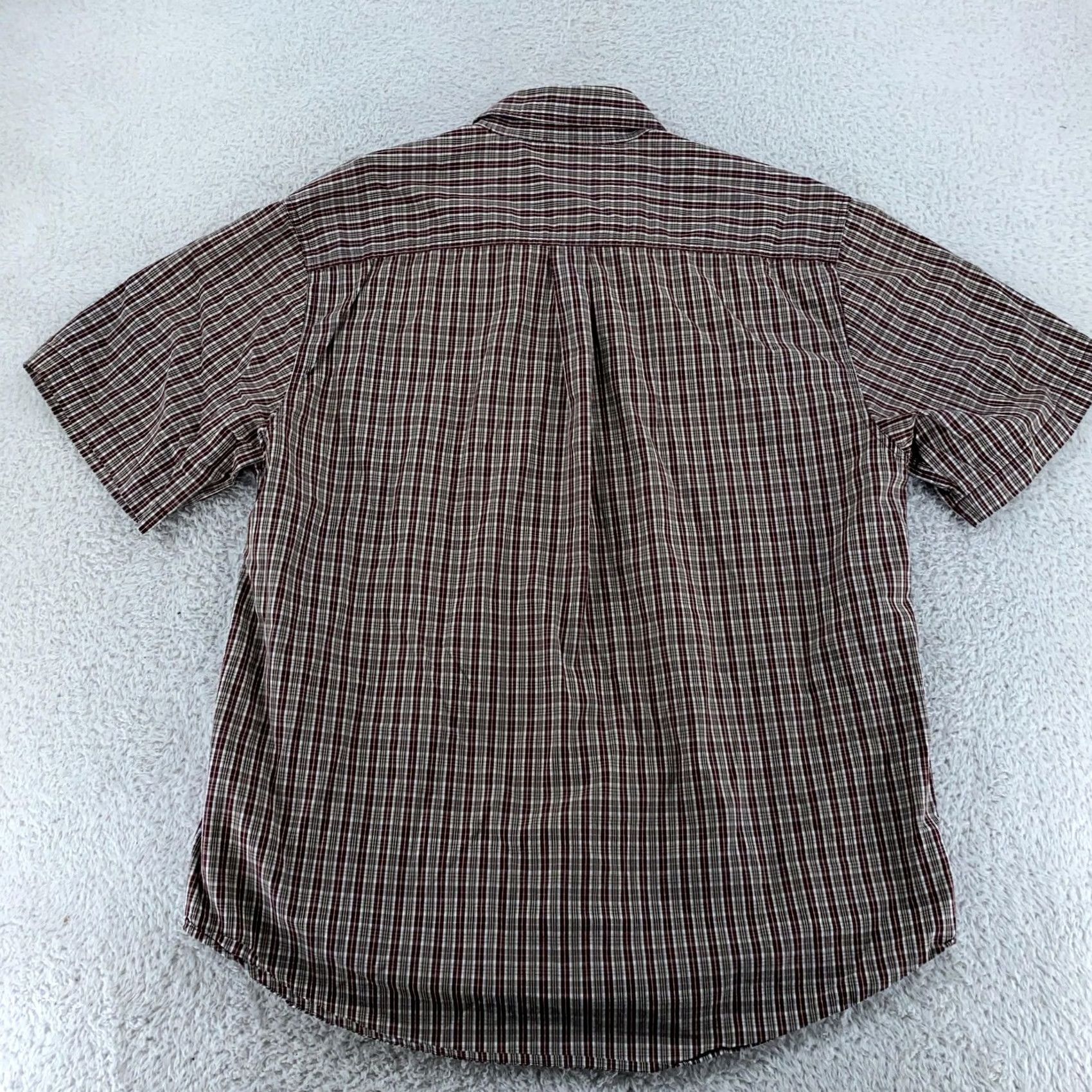 Carhartt Carhartt Shirt Mens XL Plaid Button Up Short Sleeve Workwear Outdoors Red S206 PRT Size US XL / EU 56 / 4 - 3 Thumbnail